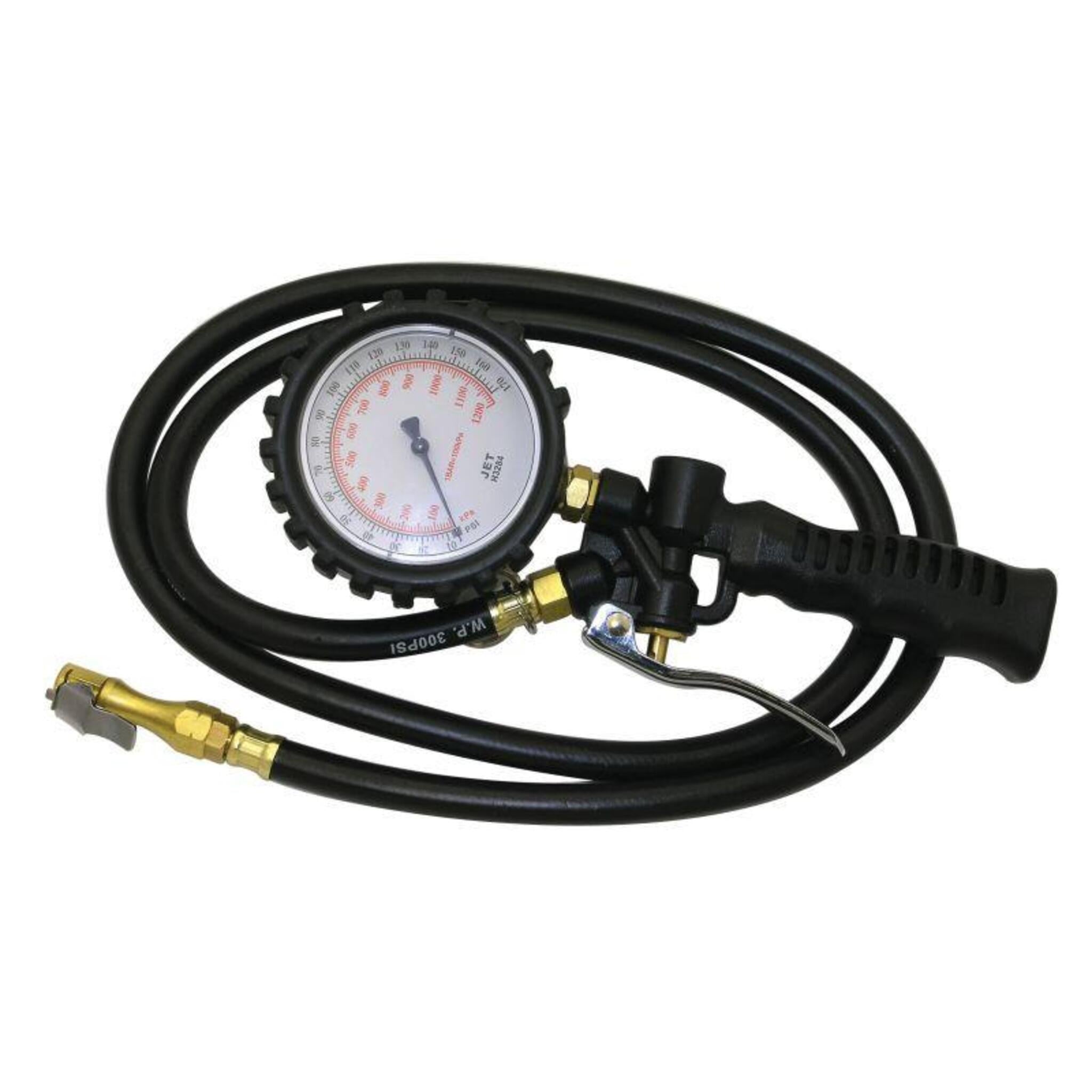 Jet H3284 Industrial Air Line Inflator with Tire Gauge - Dial Type Automotive Tools - Cleanflow