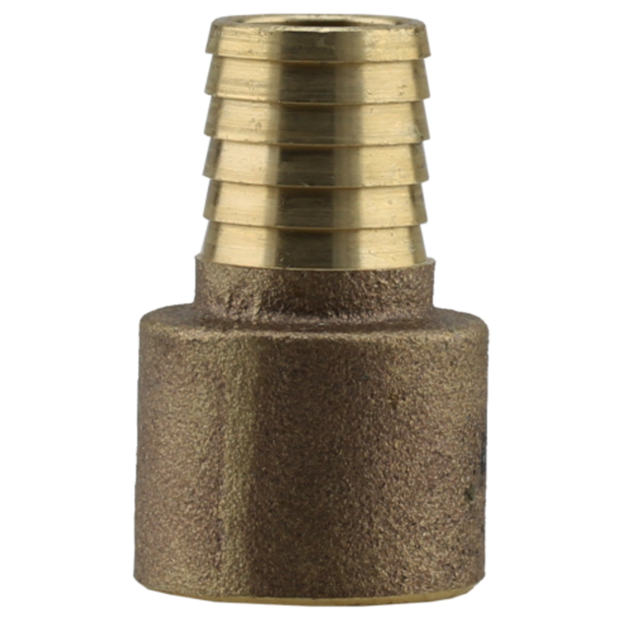 Lead-Free Bronze FPT x Insert Adapter for PE Pipe, 3/4" to 1-1/4", NSF/ANSI 372 Certified, Safe for Well Water & Sewage, Ideal for Potable Water Use