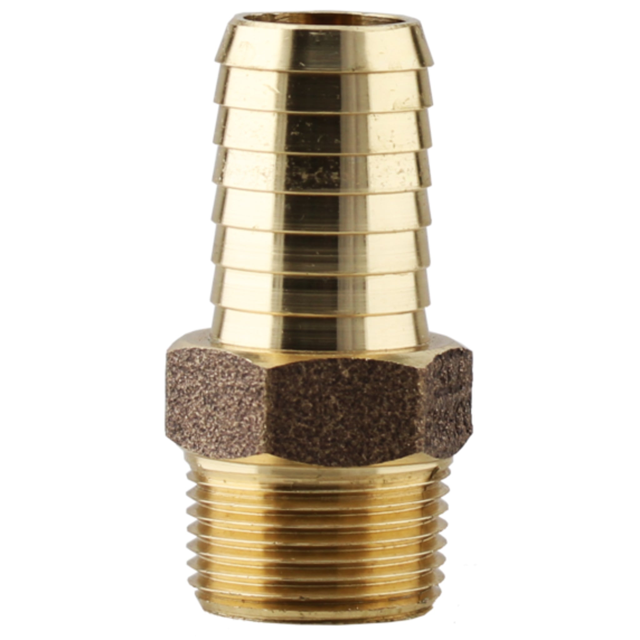 Lead-Free Bronze MPT x Insert Adapter for PE Pipe, 1/2" to 2", NSF/ANSI 372 Certified, Durable for Well Water & Sewage Systems, Safe for Potable Water