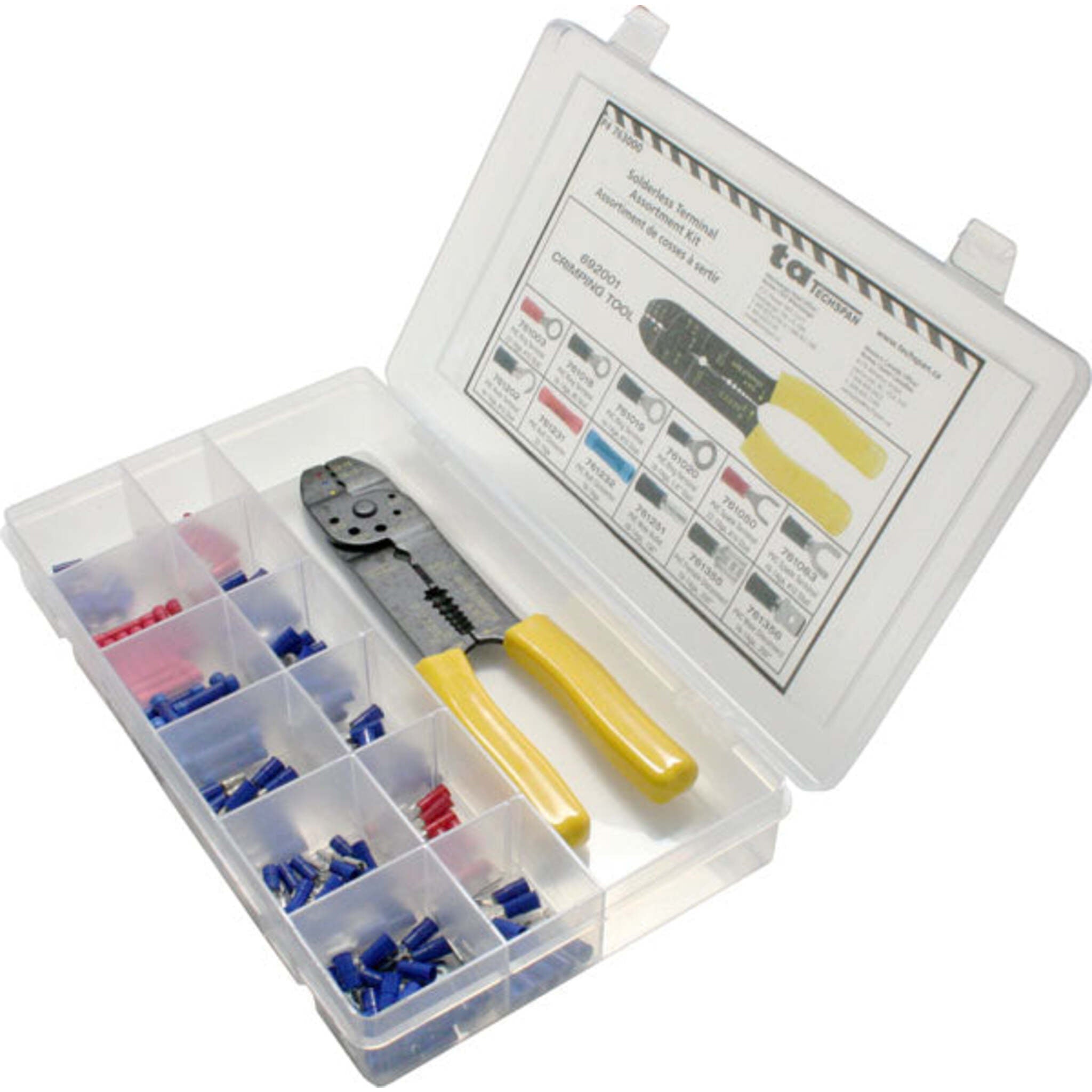 Techspan Solderless Terminal Assortment Kit - 151 pcs