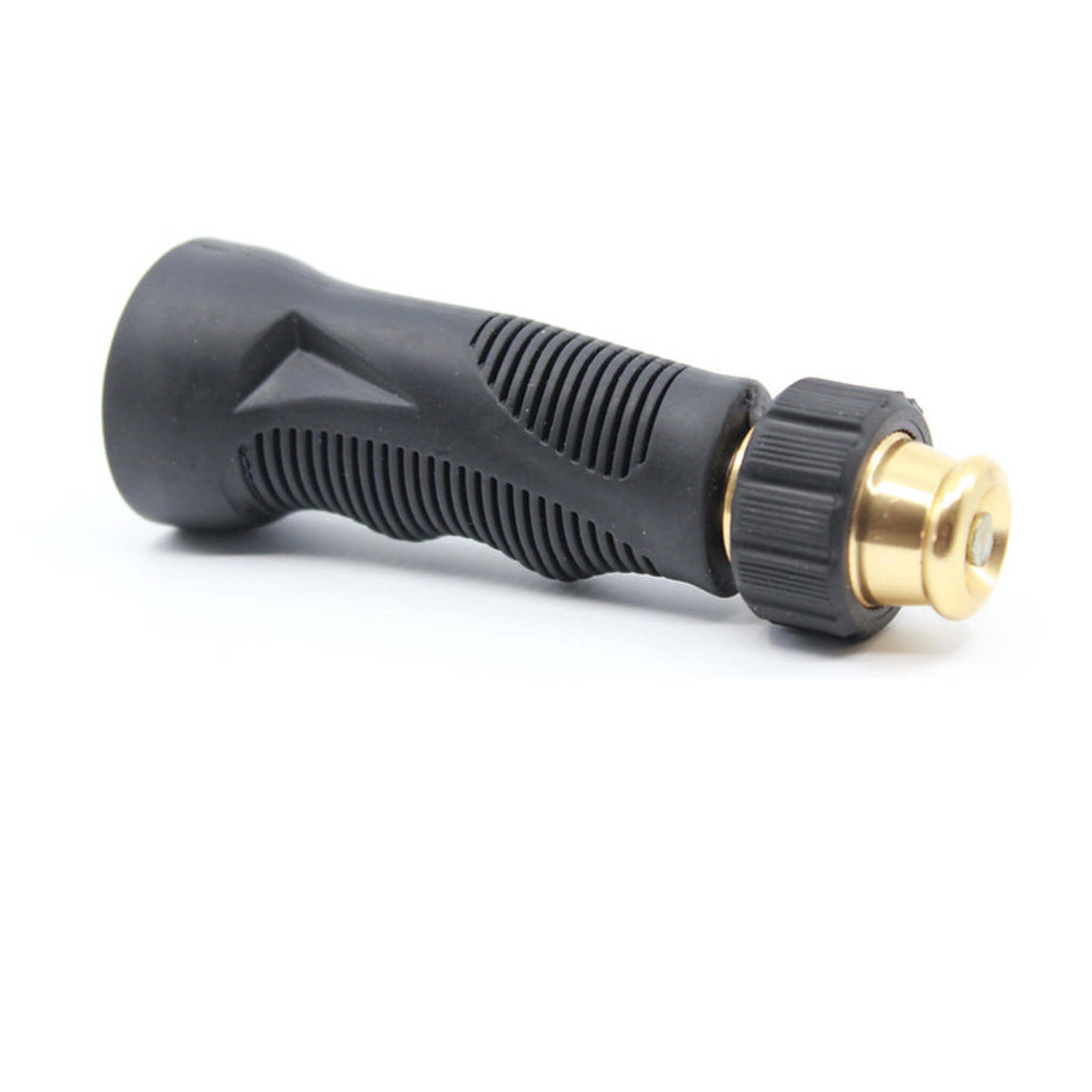 Fairview Metal Twist Garden Hose Nozzle with Molded Rubber Grip, Zinc Body, Adjustable Spray, Optimized Spray Angle for Efficient Water Flow