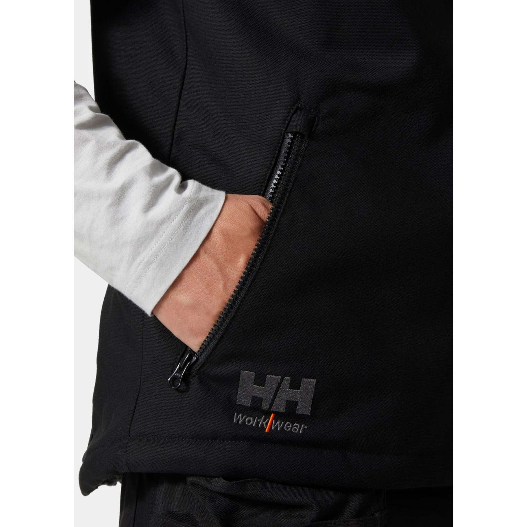 Helly Hansen Men's Work Vest 77040 Oxford - Pile Fleece Lined, Reflective Details, Durable, Warm, No Shoulder Seams, YKK Zippers, Comfortable | Sizes S-4XL