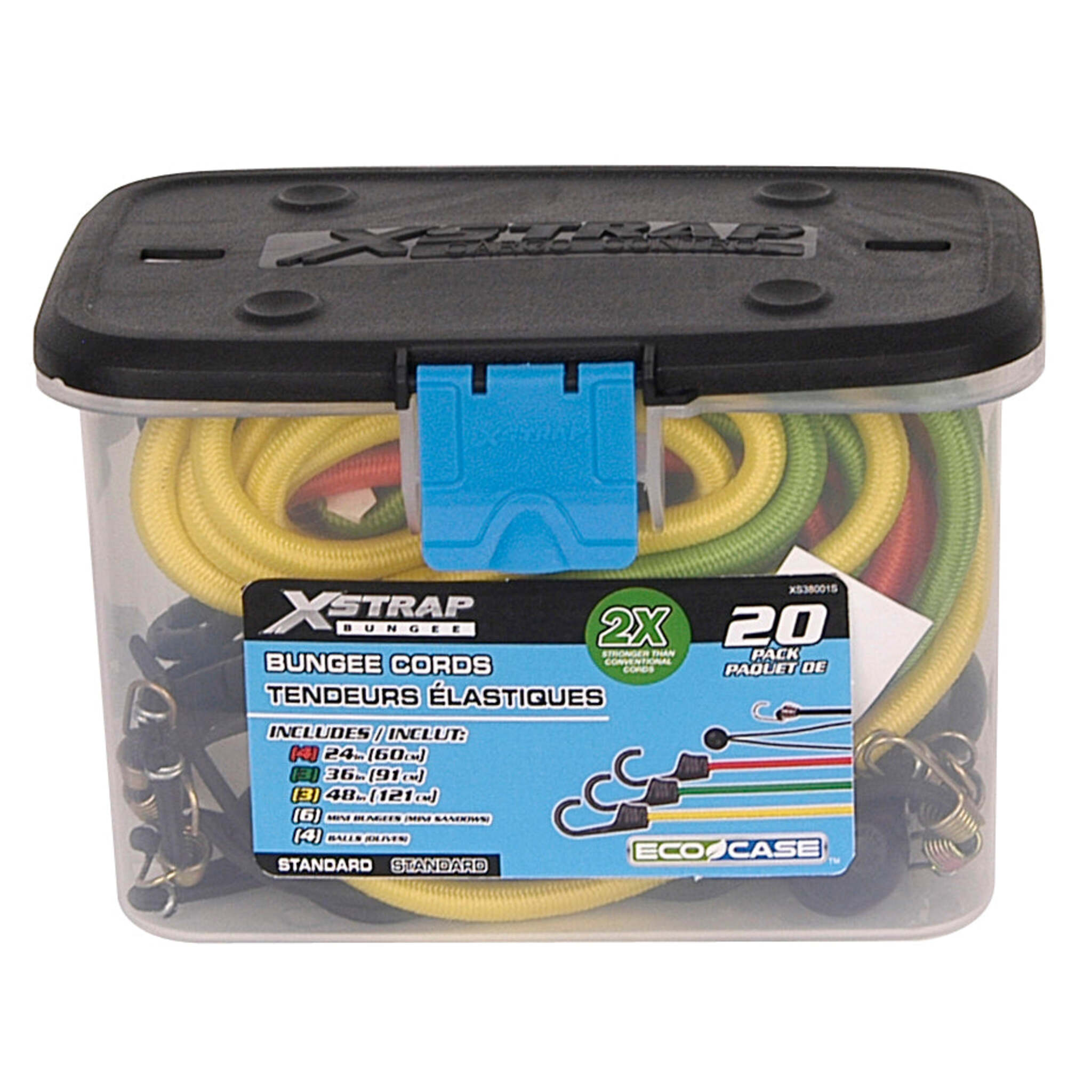 X-Strap Bungee Cord Set - 20 Piece Maintenance Supplies - Cleanflow