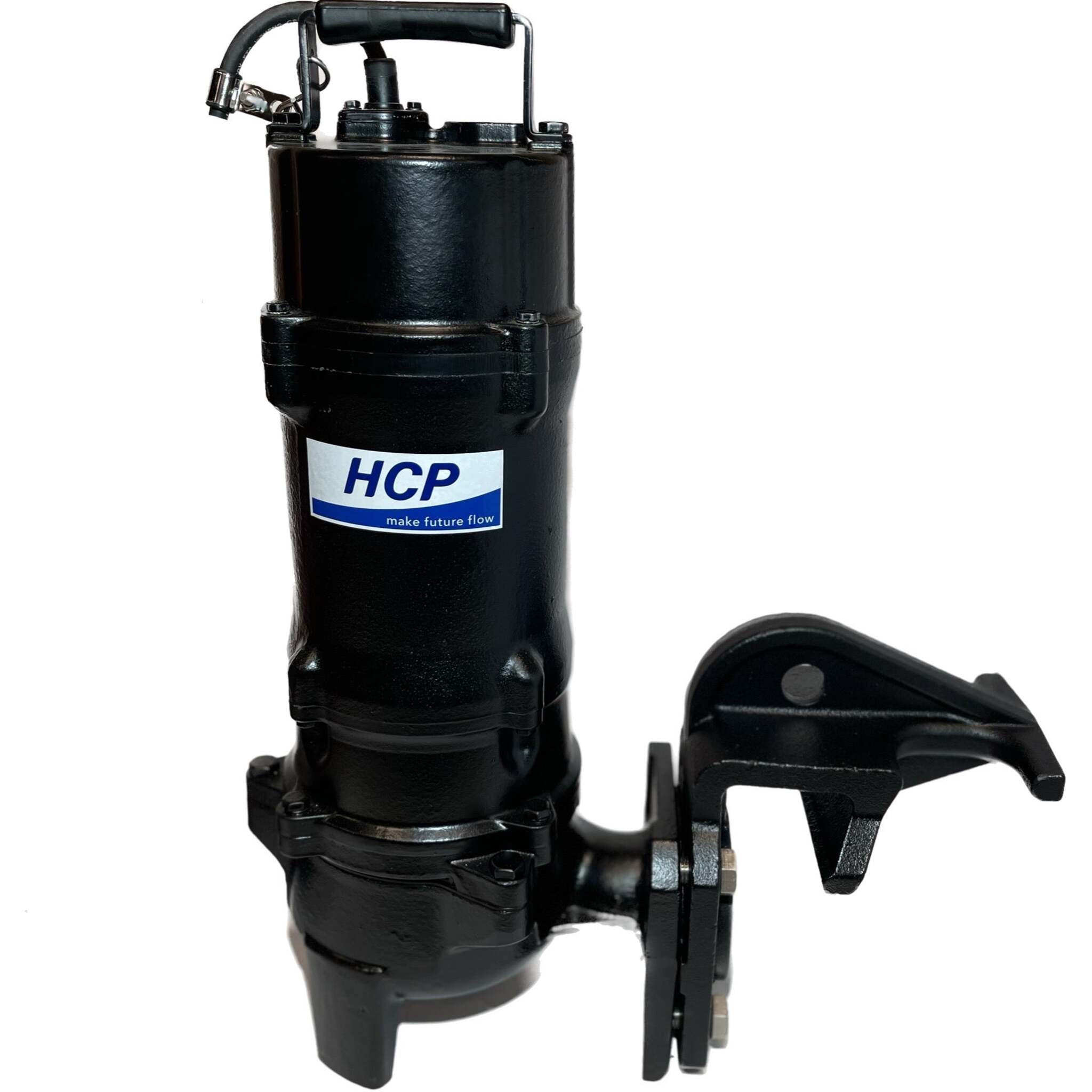 HCP 80AFU23.7LA | 5 HP 3" Sewage Pump | 3" Solids  | Pump with Flygt Guide Rail Adapter | Cleanflow