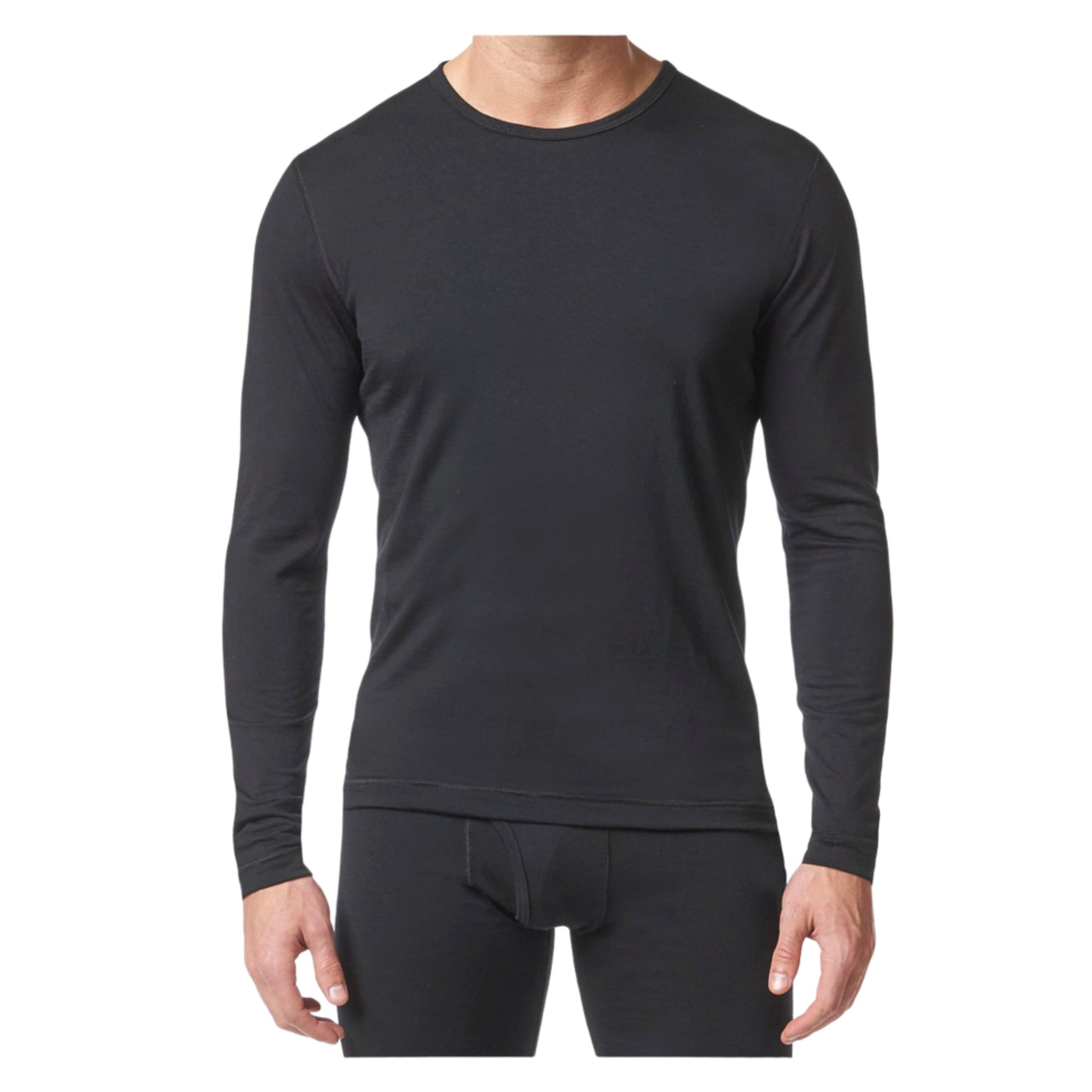 Stanfield's 8313 Merino Wool Base Layer Long Sleeve Shirt | Black | Sizes S - XL Work Wear - Cleanflow