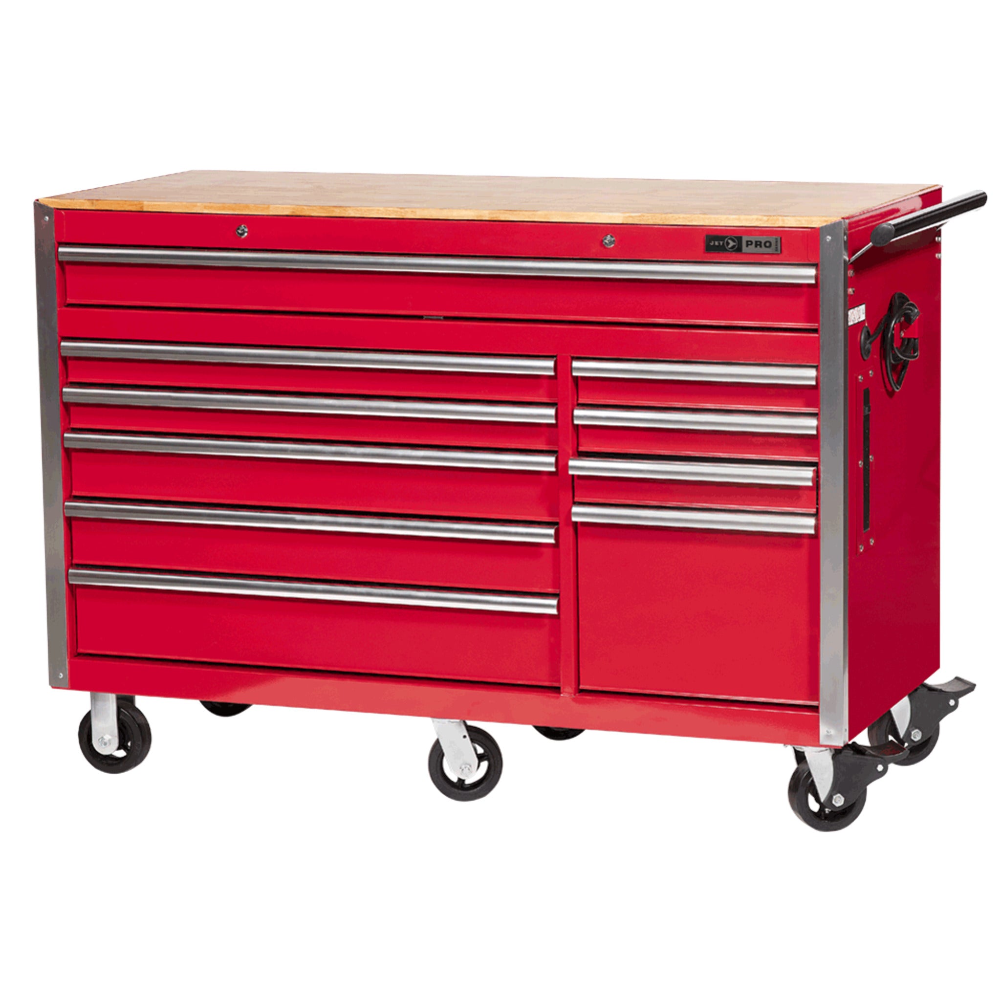 Jet Pro Series Roller Cabinet | 10 Drawers |  56" x 24" Shop Equipment - Cleanflow