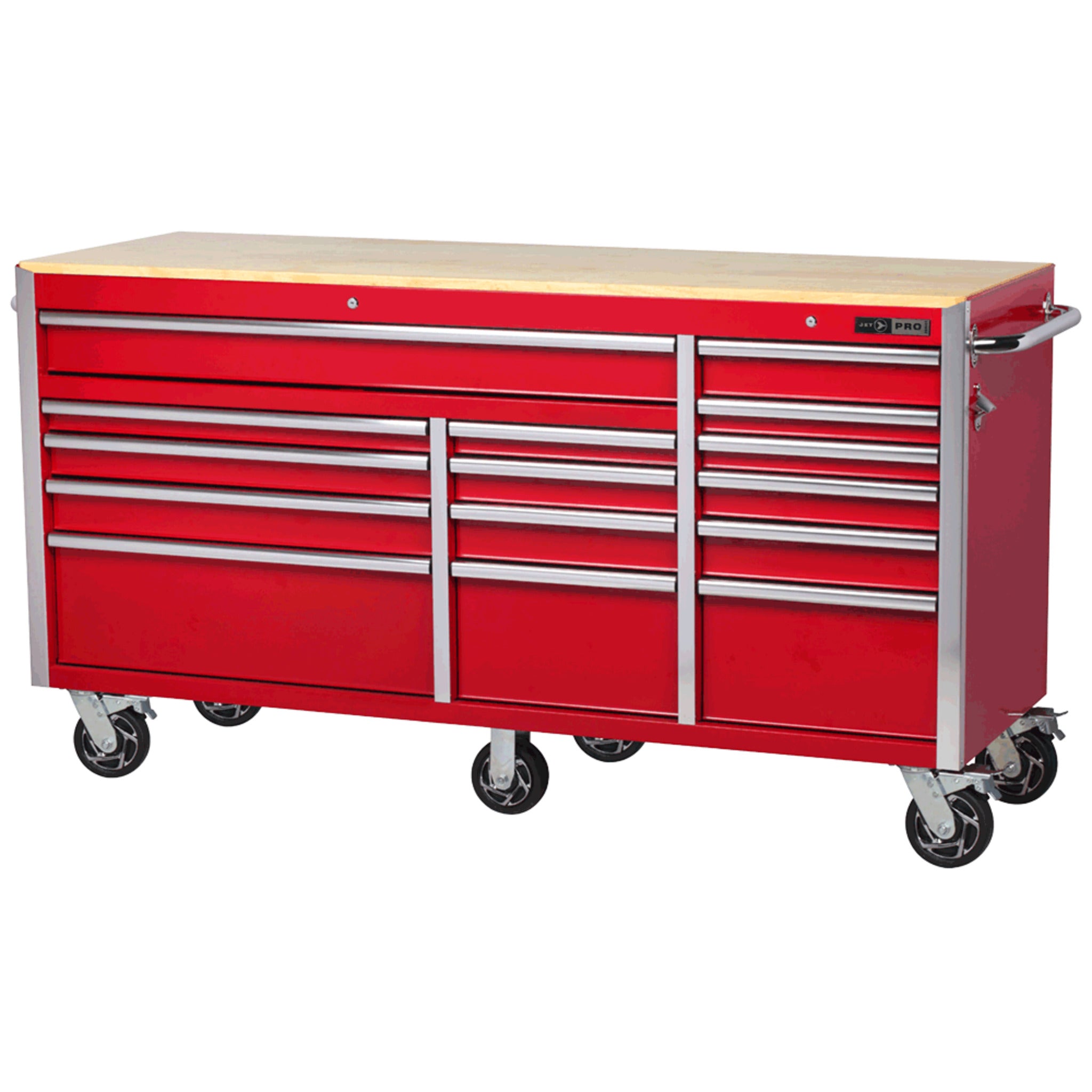 Jet Pro Series Roller Cabinet | 15 Drawers |  72" x 24" Shop Equipment - Cleanflow