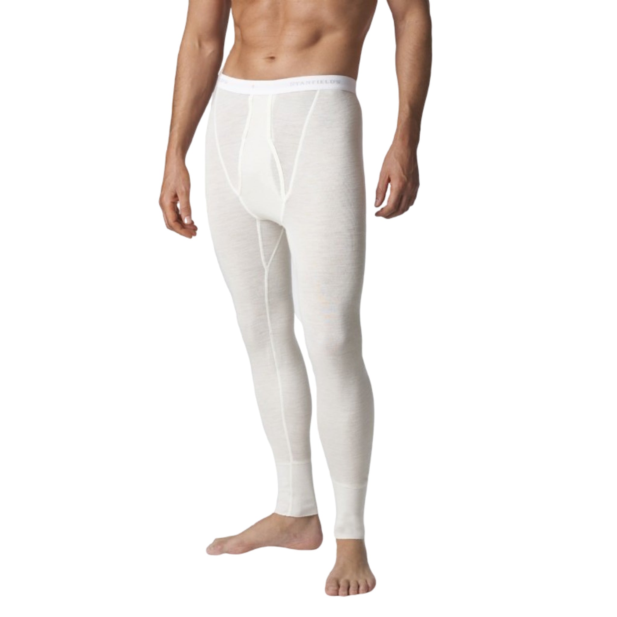 Stanfield's 4312 Superwash Wool Long Underwear | White | Sizes S - 2XL | Pack of 2 Pairs Work Wear - Cleanflow