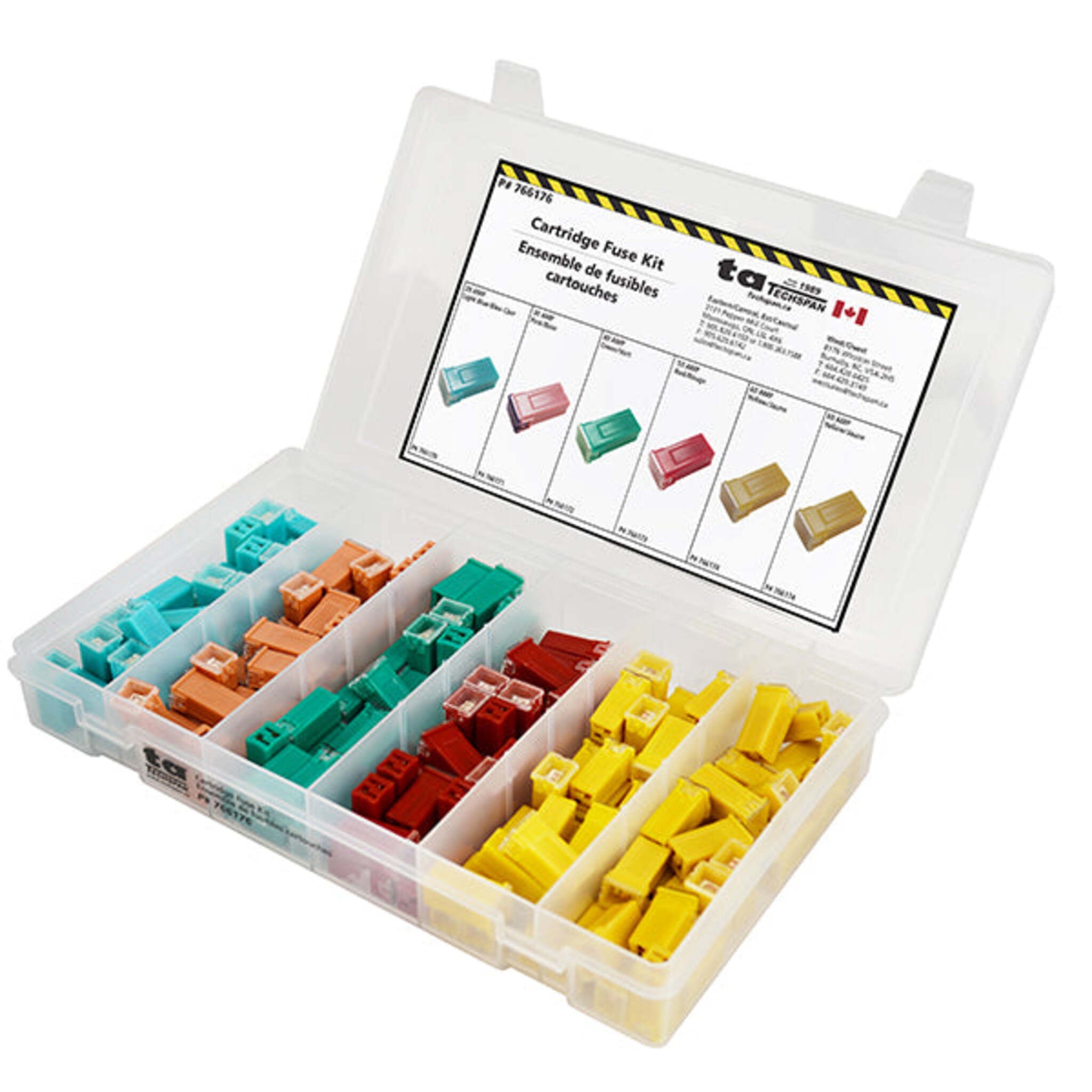 Techspan Cartridge Female-Type Link (Regular) Fuse Assortment Kit - 150 pcs