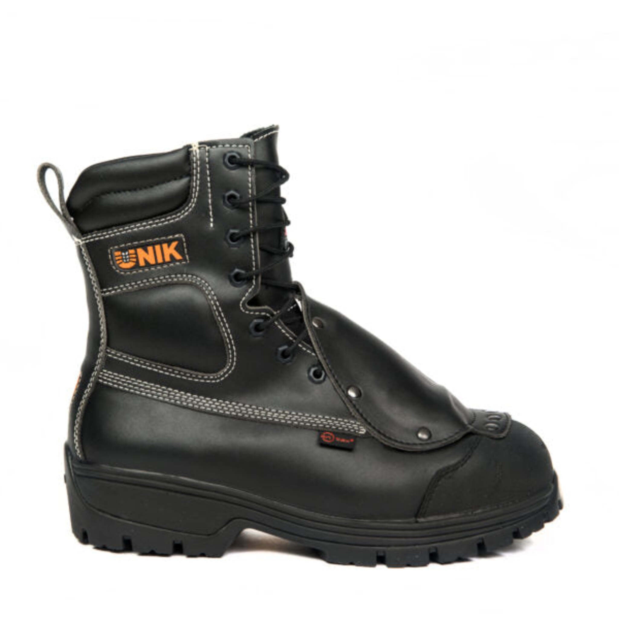 Unik Men's Safety Work Boots Terminator 8" Tecno Fiber Chemical Resistant Waterproof External Rigid Metguard | Sizes 4-13