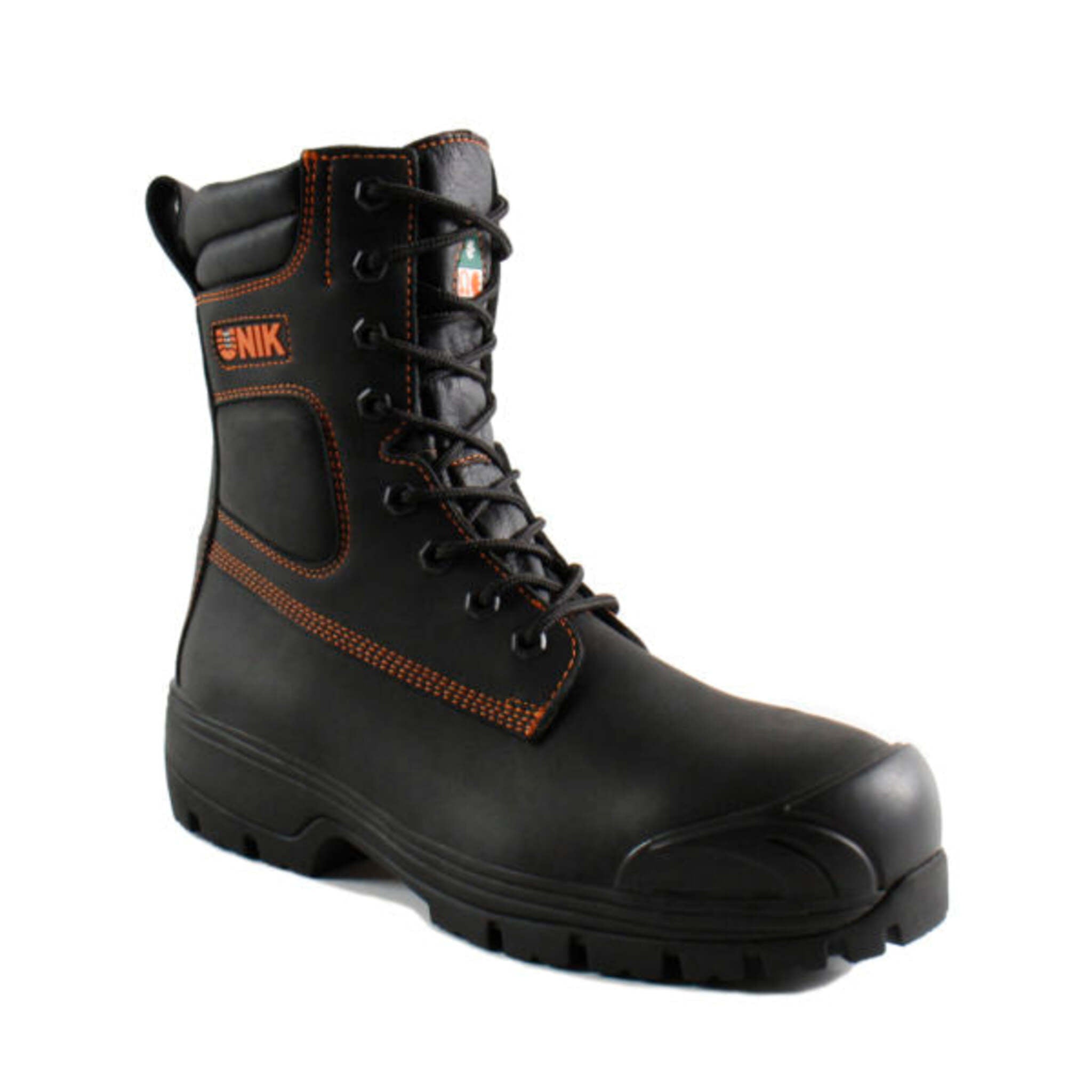 Unik Men's Safety Work Boots Contractor 8" Leather Waterproof and Thinsulate Lined with Vibram® Fire & Ice Sole Sizes 4-13