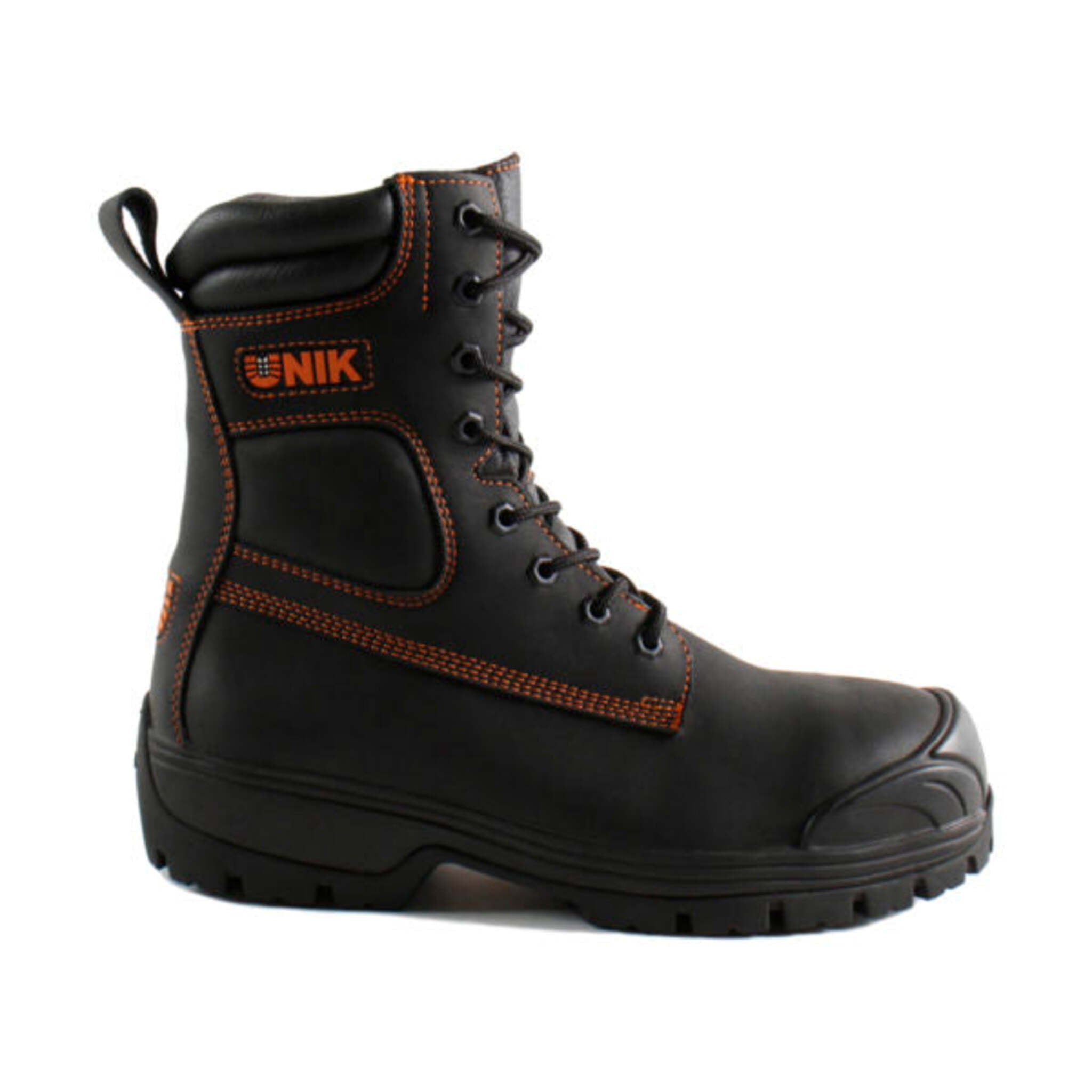 Unik Men's Safety Work Boots Contractor 8" Leather Waterproof and Thinsulate Lined with Vibram® Fire & Ice Sole Sizes 4-13