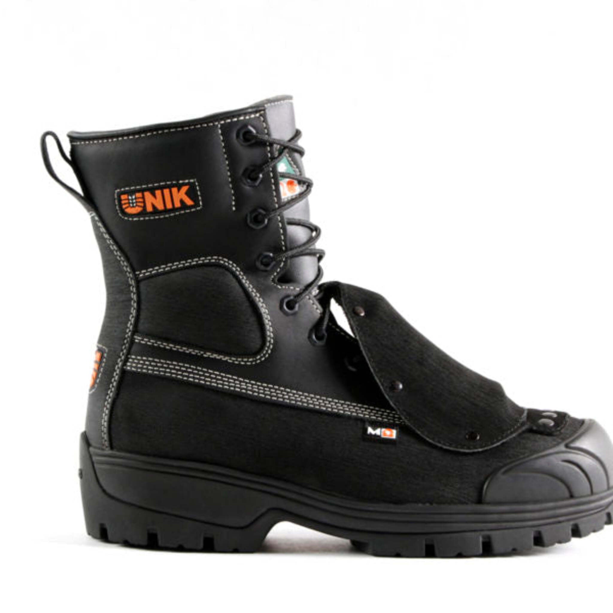 Unik Men's Safety Work Boots Welder 8" Nitirile and Leather Ankle Lock System with External Rigid Metguard | Sizes 4-13