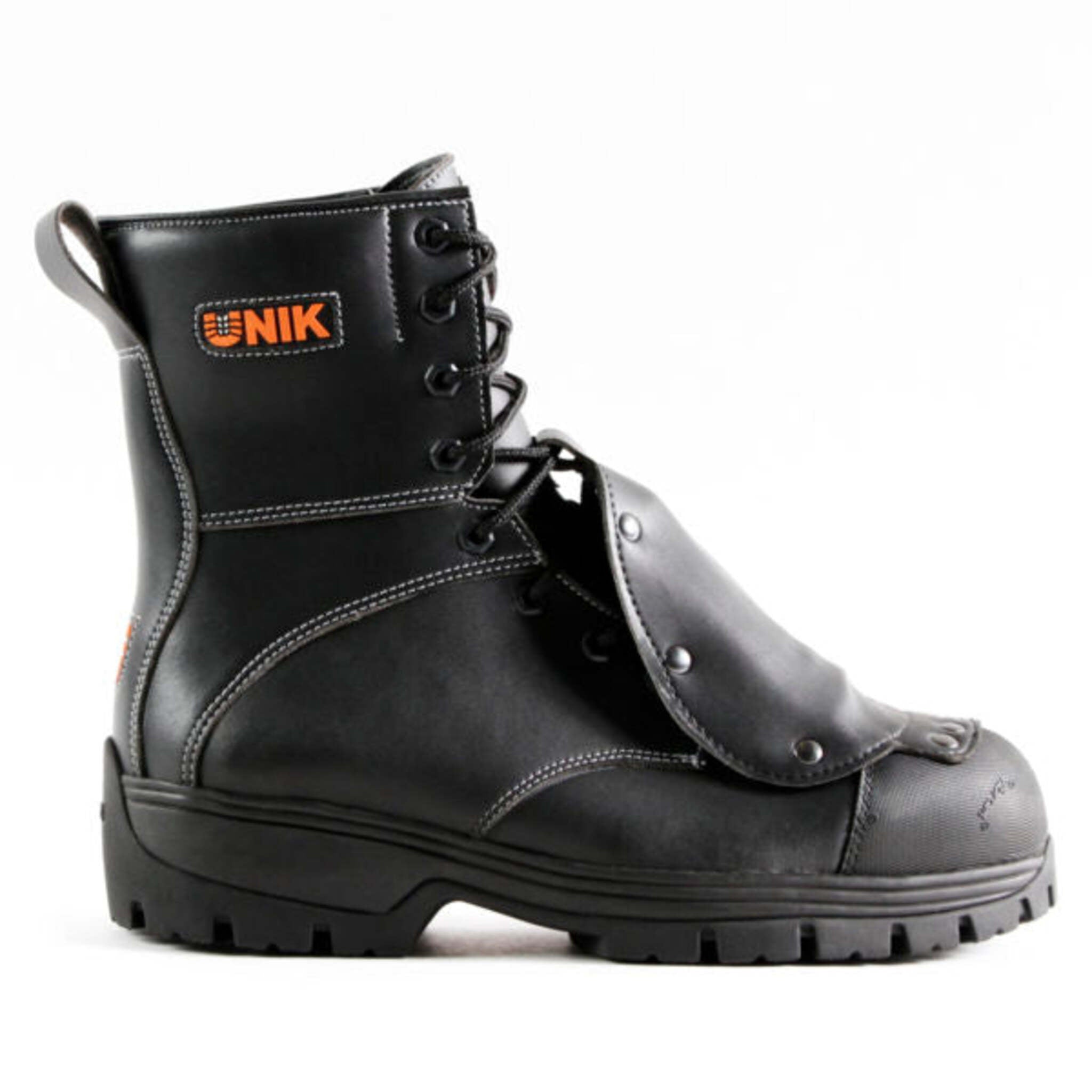 Unik Men's Safety Work Boots Chemik 8" Tecno Fiber Chemical Resistant with External Rigid Metguard  | Sizes 4-13