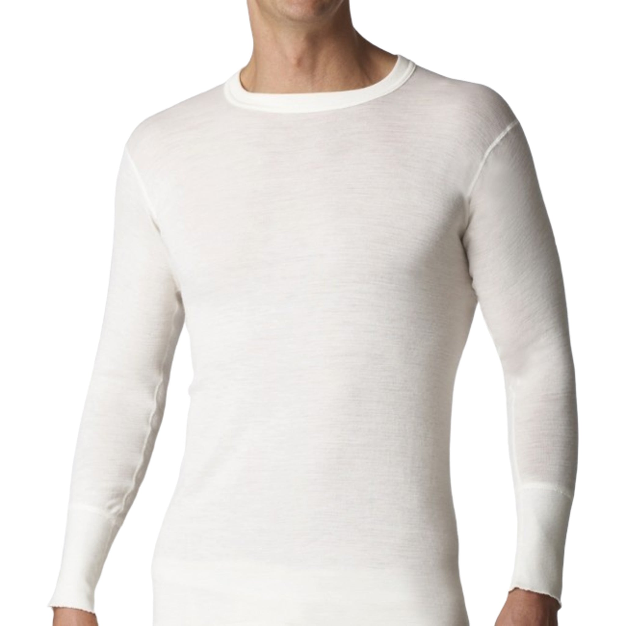 Stanfield's 4313 Superwash Wool Base Long Sleeve Shirt | White | Sizes S - 2XL | Pack of 2 Pairs Work Wear - Cleanflow