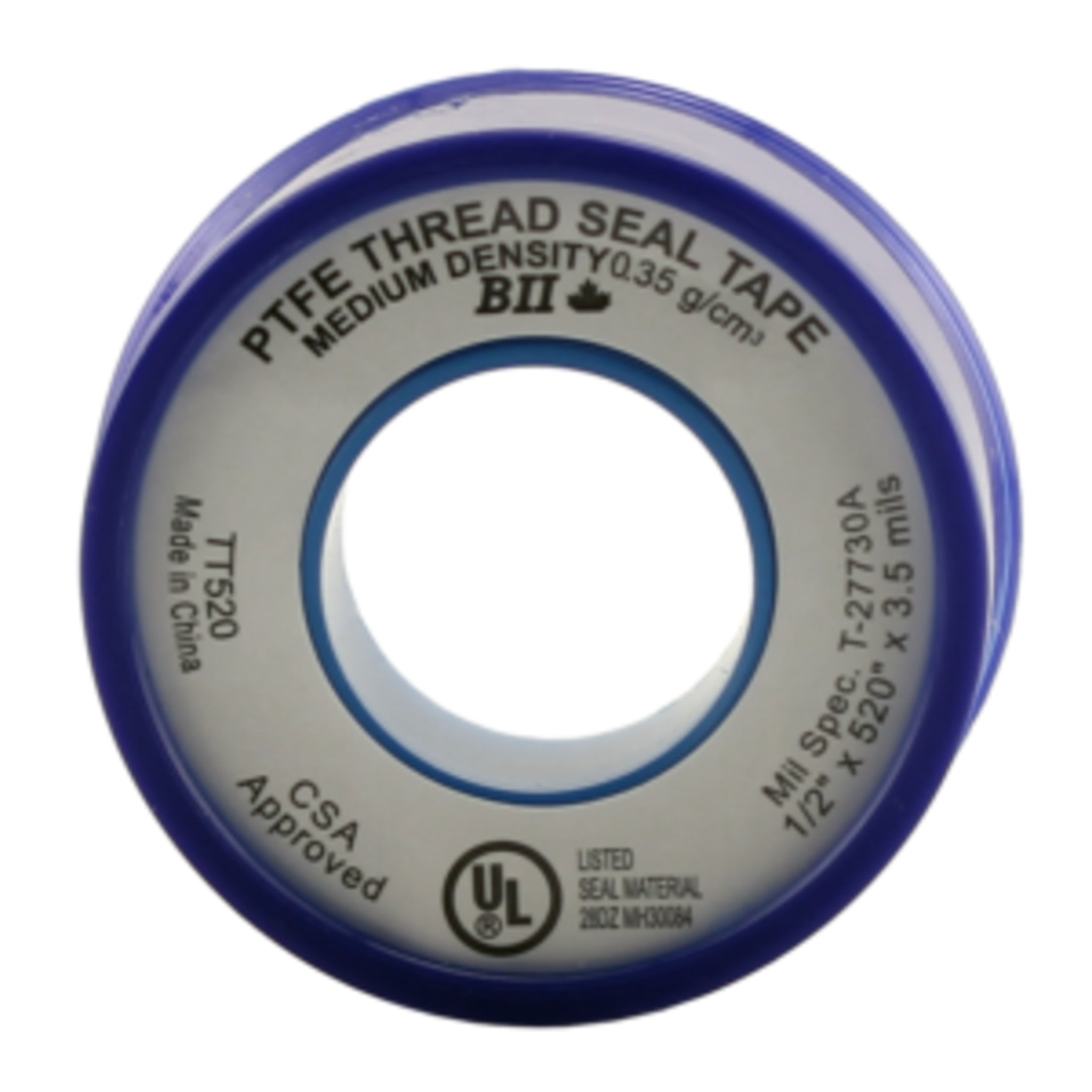 3.5 mil Medium Density White PTFE Thread Seal Tape – Durable, Leak-Proof for Metal & Plastic Threads, Safe for Water, Gas, Chemical, Hydraulic Lines