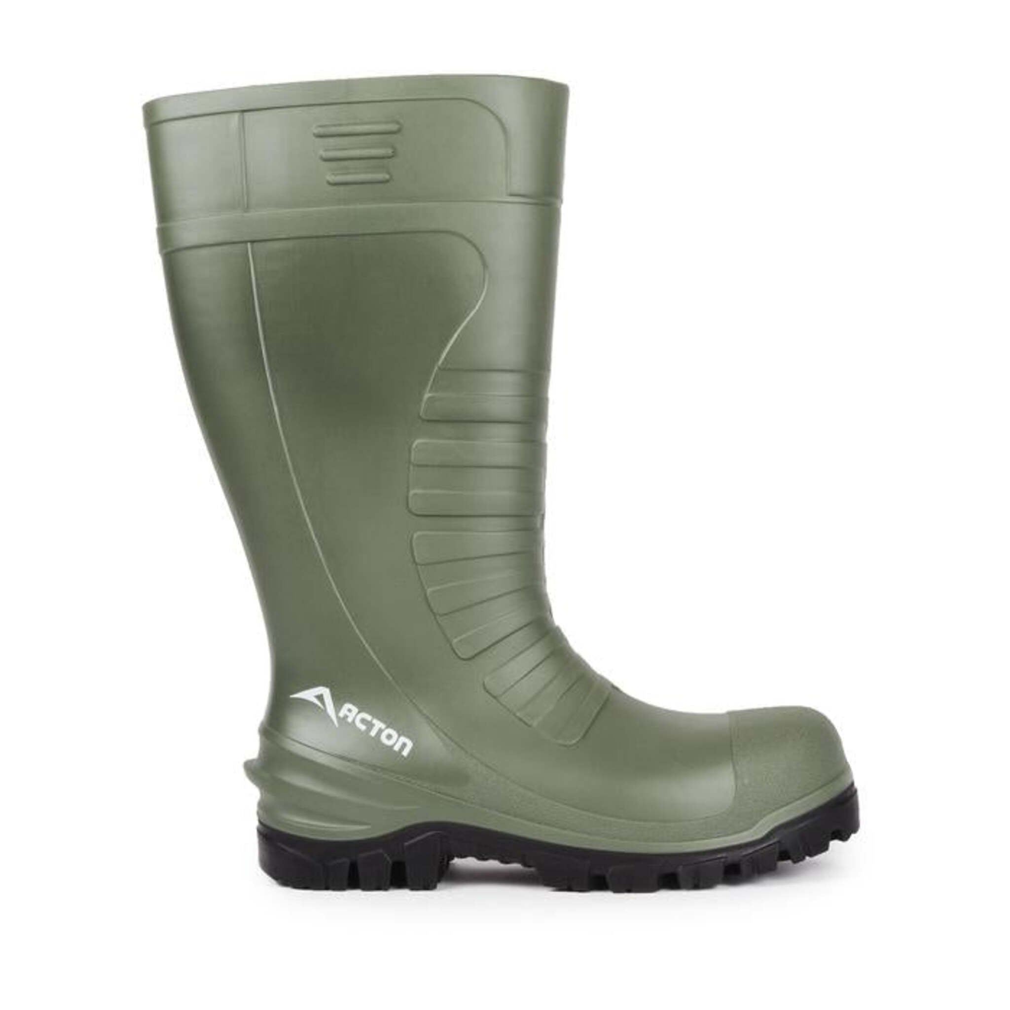 Acton Men's Rain Boots - Track 4x4 Lightweight PU Waterproof, Slip-Resistant Sole, Breathable Lining, Oil & Acid Resistant, 90° Heel | Sizes 7-15