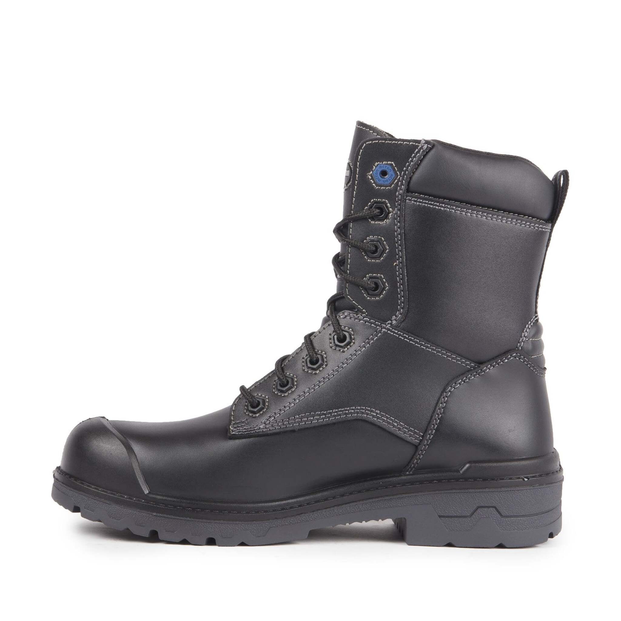 Acton Progum 8" Waterproof Leather Work Boots | Black | Size 7 to Size 17 Work Boots - Cleanflow