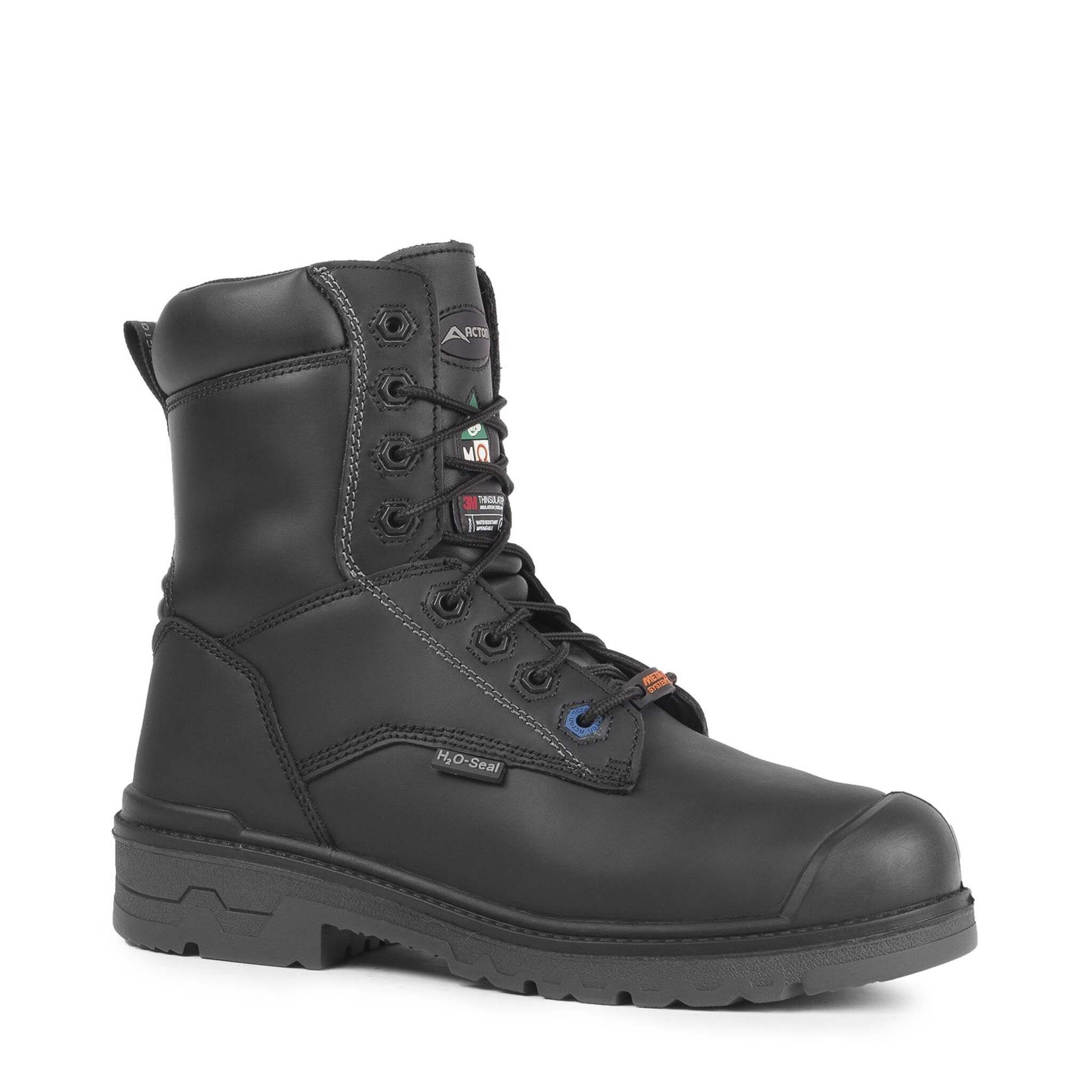 Acton Progum-I-Met 8" Internal Metguard Work Boots | Black | Size 7 to Size 17 Work Boots - Cleanflow