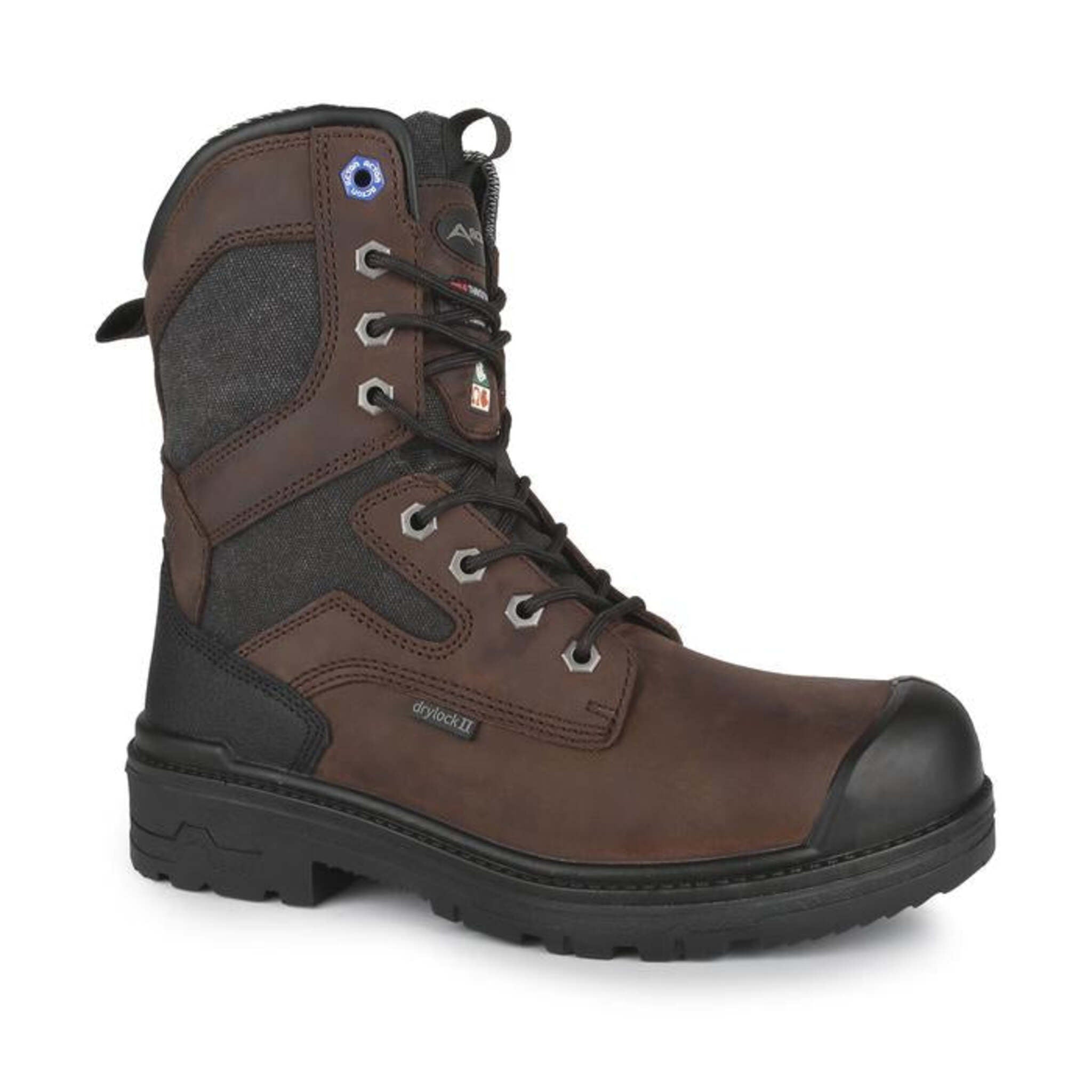 Acton Men's Winter Work Boots Pro-Ice Leather Waterproof with Steel Toe | Brown | Sizes 7 - 15