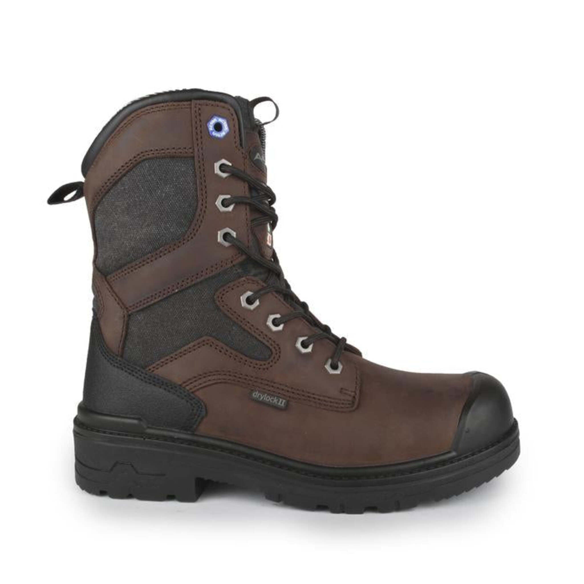 Acton Men's Winter Work Boots Pro-Ice Leather Waterproof with Steel Toe | Brown | Sizes 7 - 13