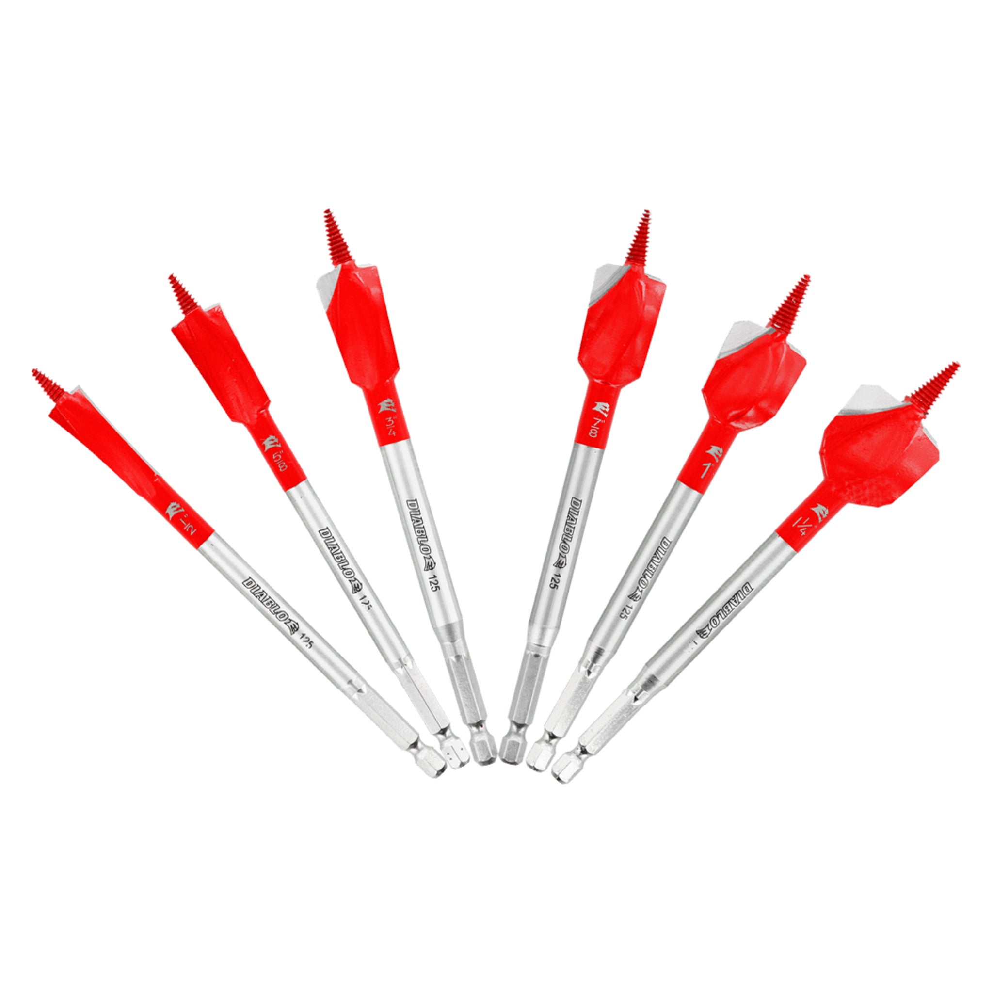Diablo Demo Demon™ Spade Bit Set for Nail Embedded Wood - 6 Piece