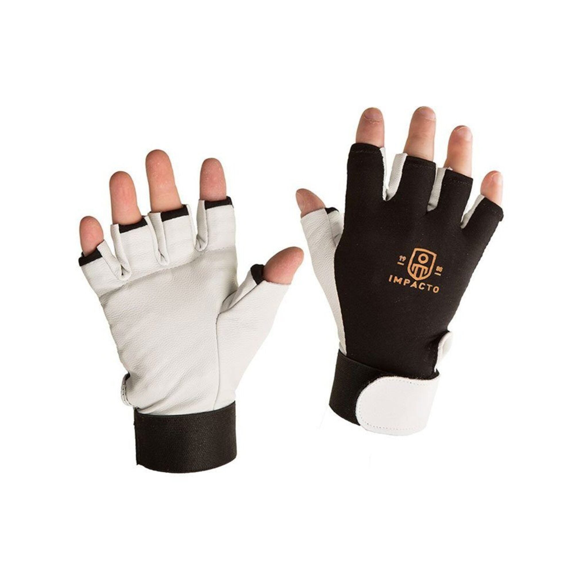 Impacto Anti-Vibration Pearl Leather Series Half Finger Glove with Air Glove® Technology Work Gloves and Hats - Cleanflow