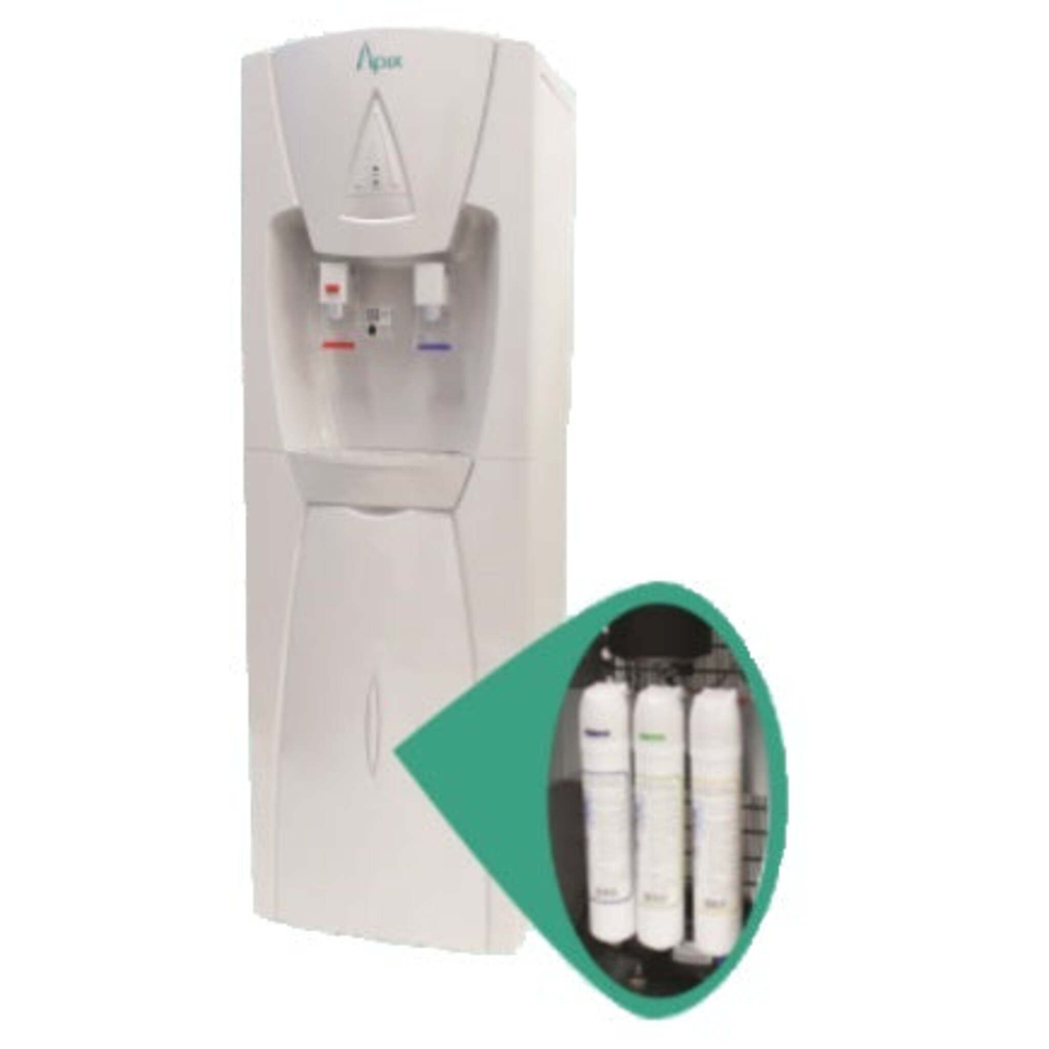 Apix Point-Of-Use Hot & Cold Water Dispenser with Sediment and Carbon Filtration System