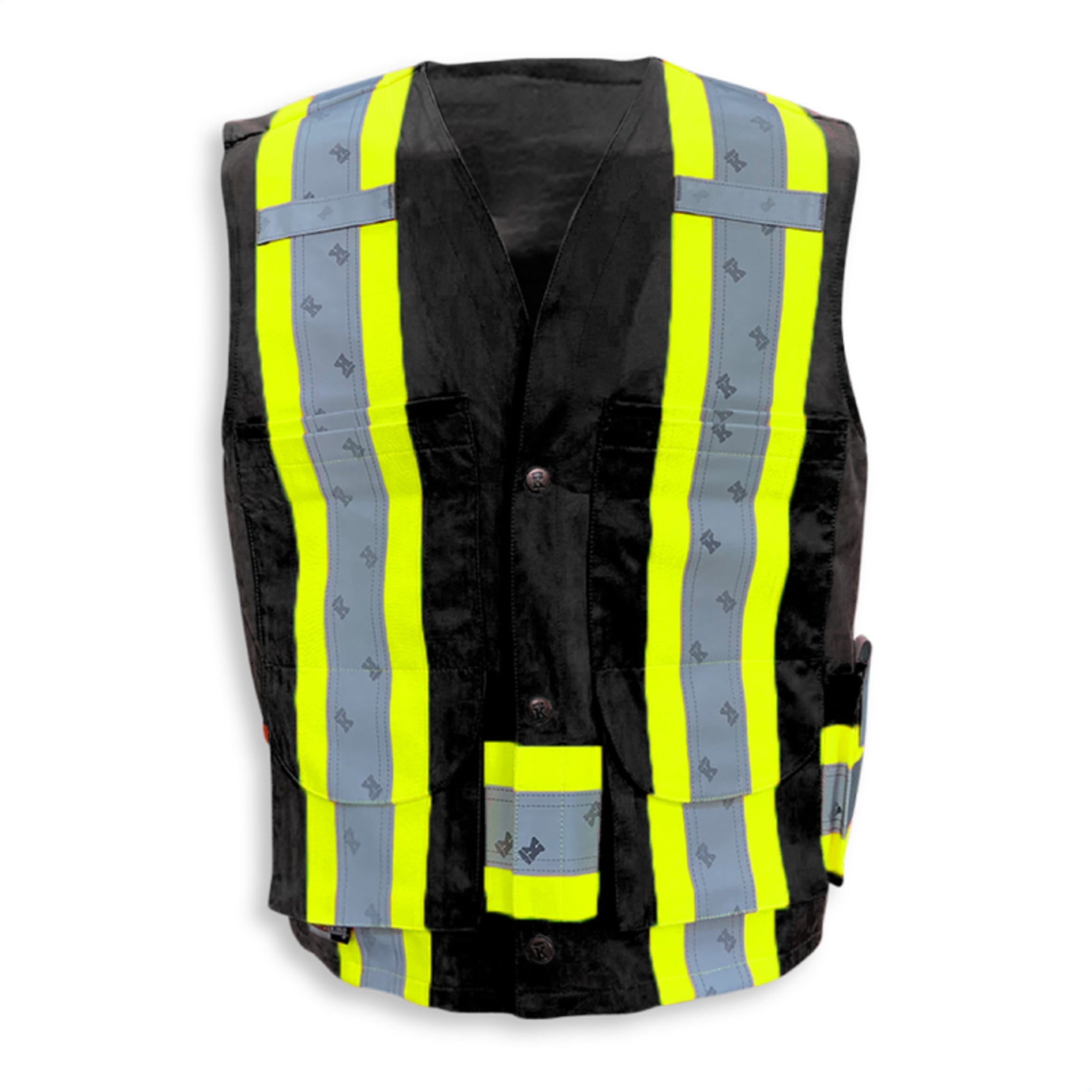 Big K Men's 100% Cotton Supervisor Safety Vest | CSA Approved | High Visibility | 6 Pockets | Reflect King Tape | Breathable & Comfortable