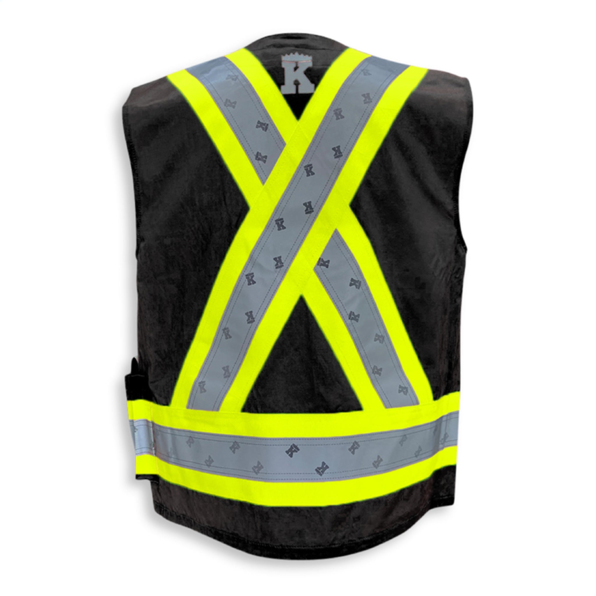 Big K Men's 100% Cotton Supervisor Safety Vest | CSA Approved | High Visibility | 6 Pockets | Reflect King Tape | Breathable & Comfortable