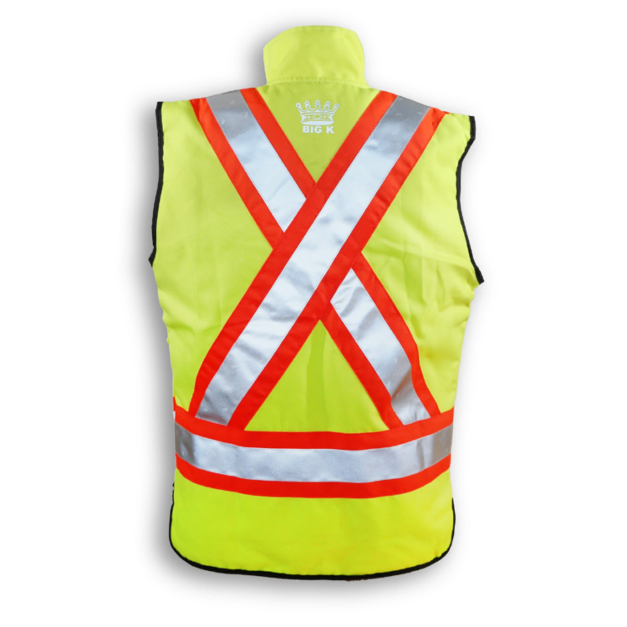 Big K Quilted Poly/Cotton Supervisor Safety Vest | CSA Approved | 3M Reflective Tape | Multiple Pockets | Durable & Warm | Sizes S-5XL