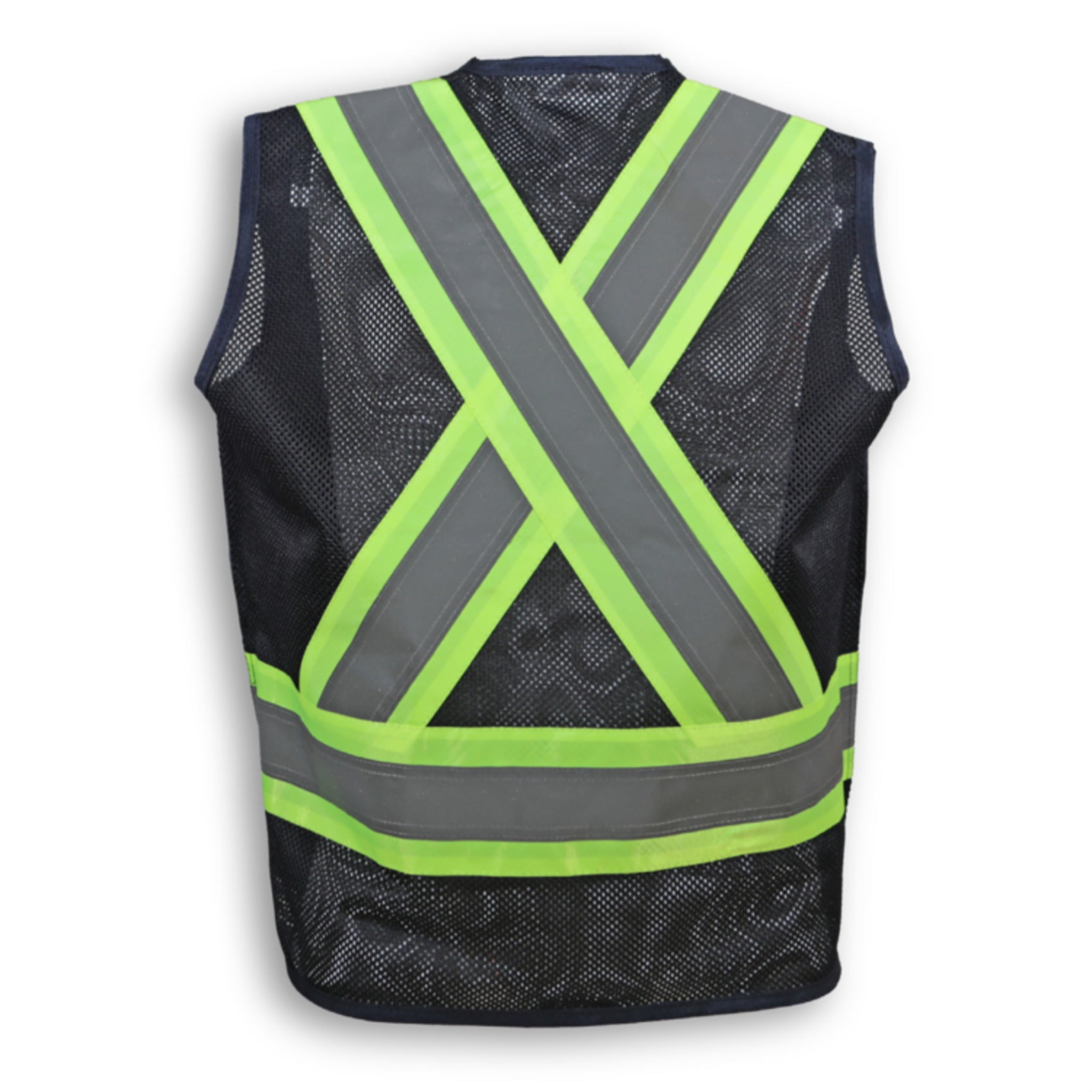 Big K Men's 100% Polyester Mesh Surveyor Vest with Full Breathable Mesh Back | CSA Approved | 7 Pockets | 3M Reflective Tape | Durable & Comfortable