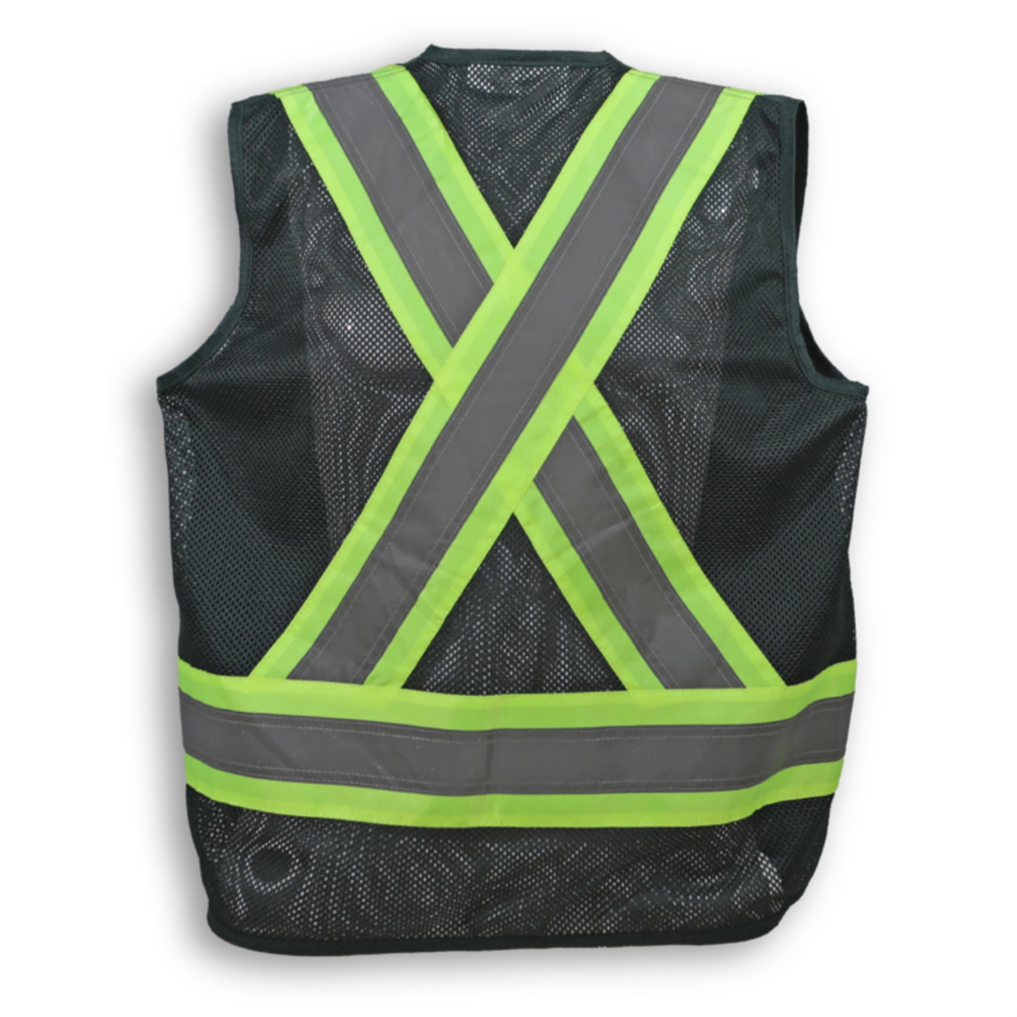 Big K Men's 100% Polyester Mesh Surveyor Vest with Full Breathable Mesh Back | CSA Approved | 7 Pockets | 3M Reflective Tape | Durable & Comfortable