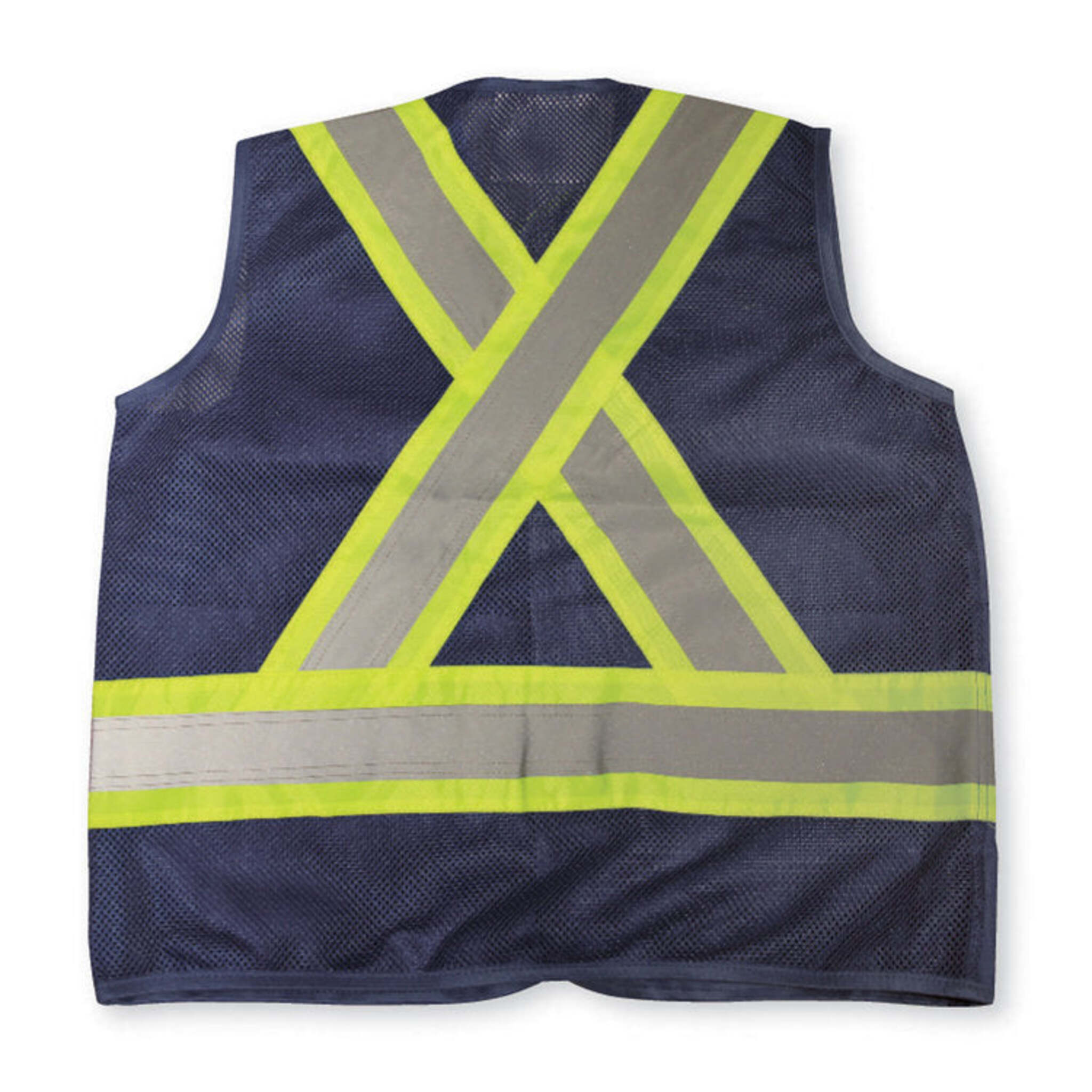 Big K Men's 100% Polyester Mesh Surveyor Vest with Full Breathable Mesh Back | CSA Approved | 7 Pockets | 3M Reflective Tape | Durable & Comfortable