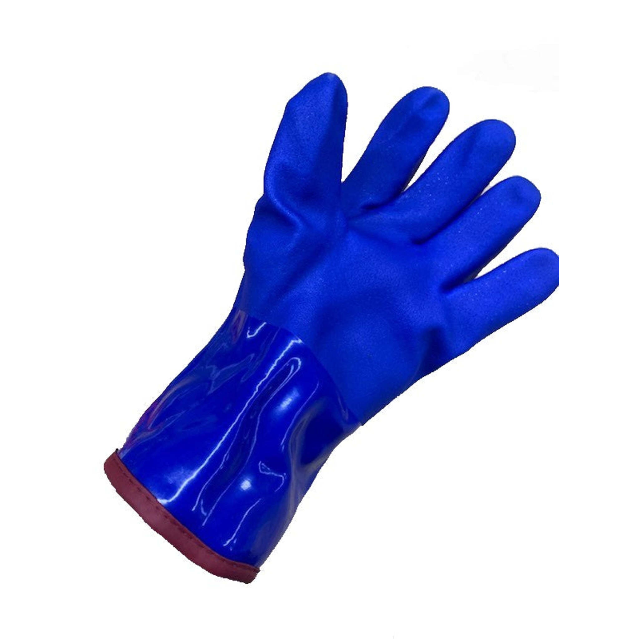 Boss® Fleece Lined Rough Grip Blue PVC Gloves