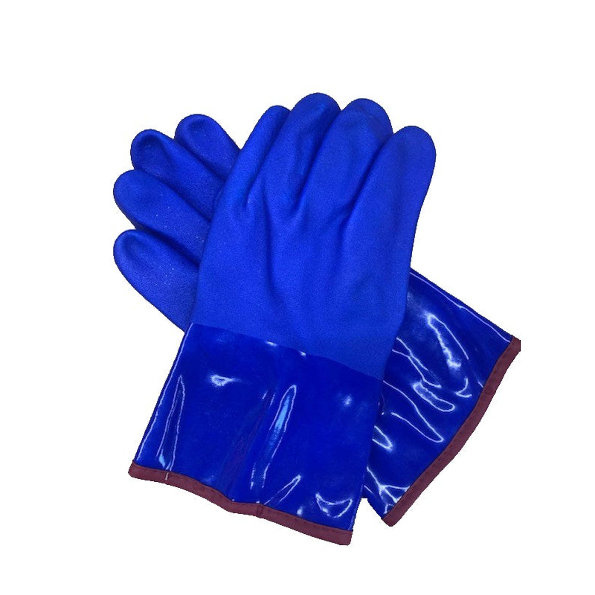 Boss® Fleece Lined Rough Grip Blue PVC Gloves