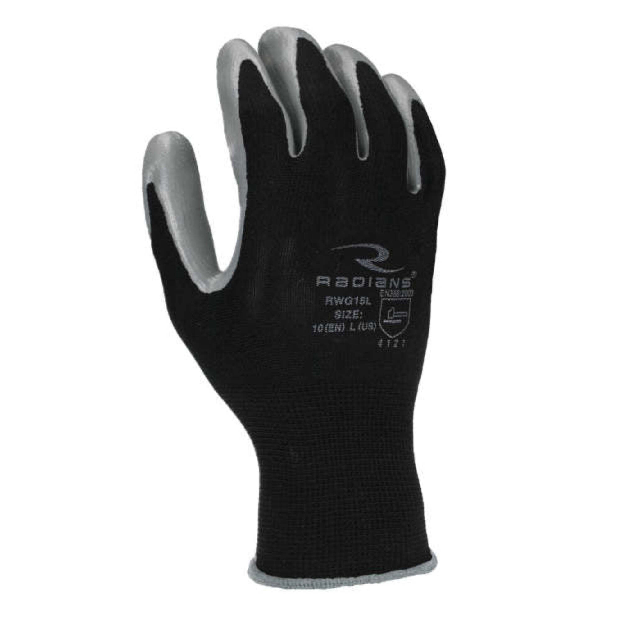 Radians Lightweight Polyester Glove with Smooth Nitrile Palm - Pack of 12 Pairs