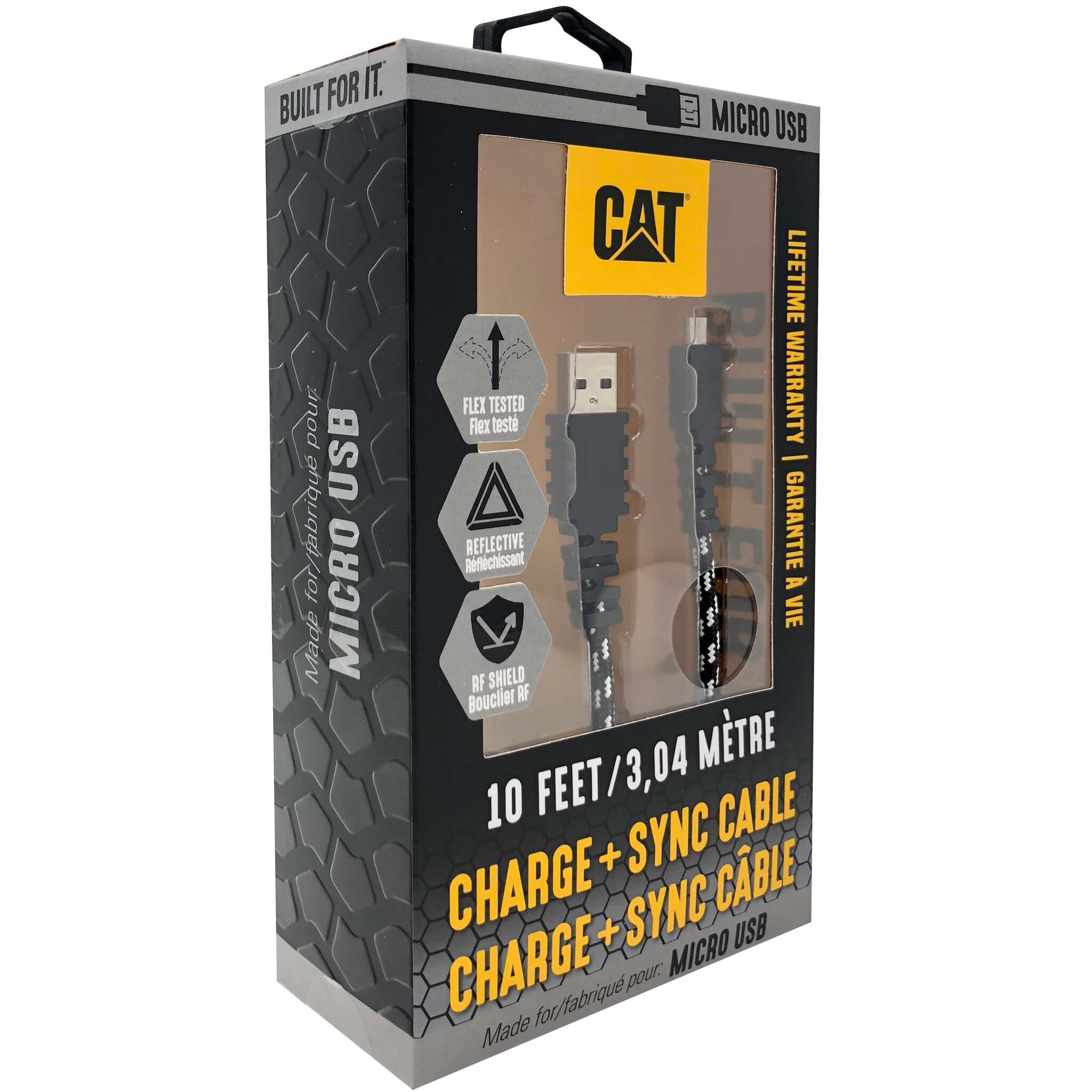 CAT® Micro USB to USB Charge/Sync Cable - 10-Ft