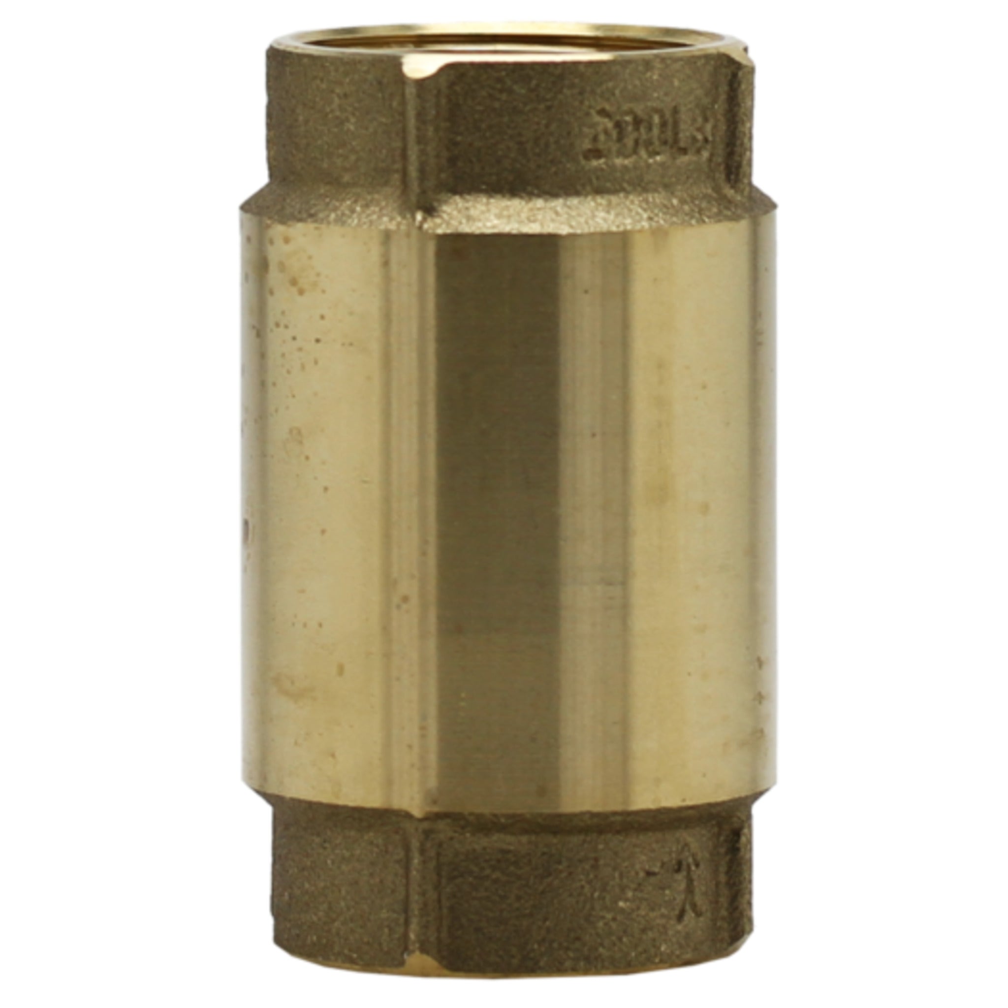 Lead-Free Brass In-Line Spring Loaded Check Valve with Female Pipe Threads for Reliable Backflow Prevention in Residential & Commercial Plumbing Systems