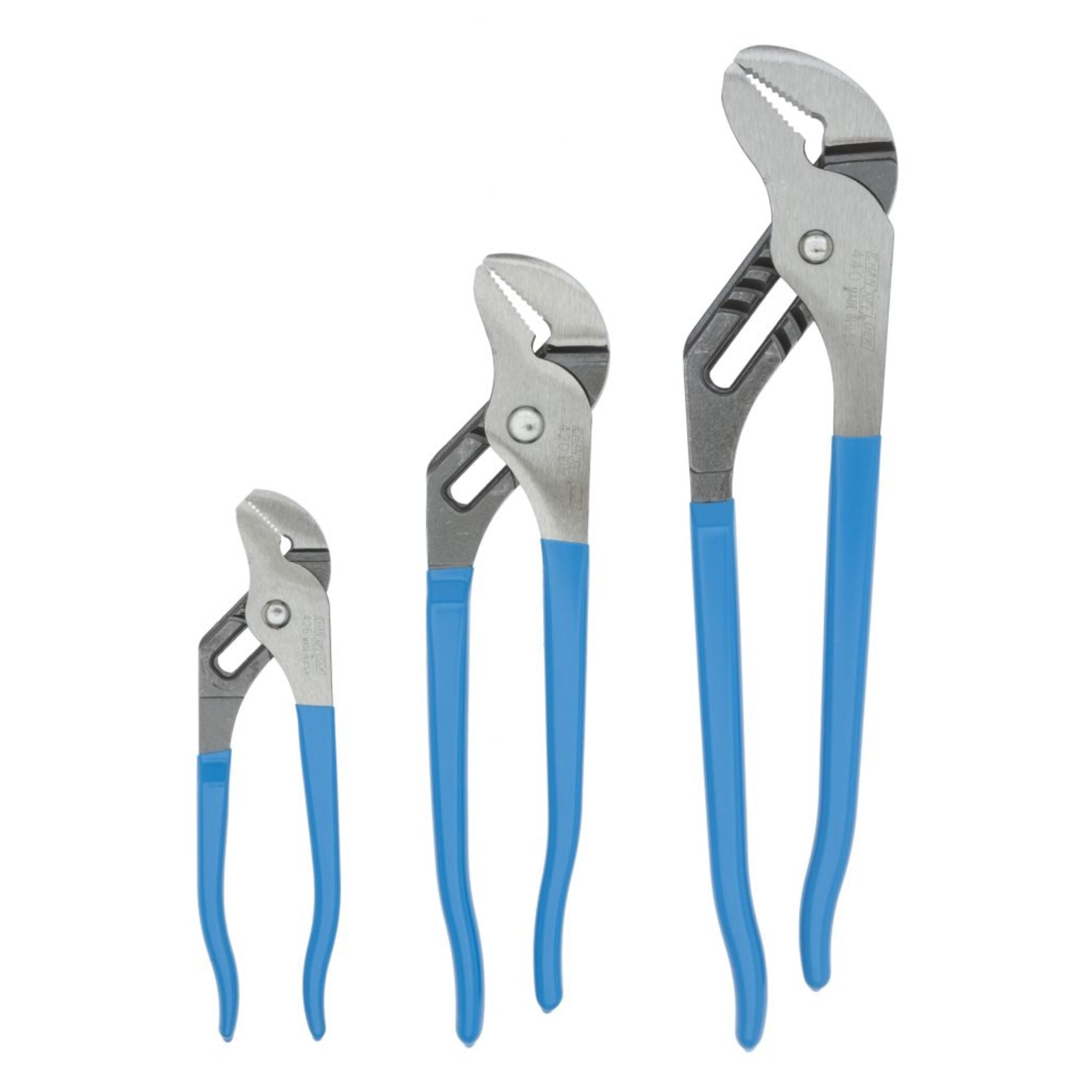 ChannelLock GS-3 Straight Jaw Tongue & Groove Plier Set - 3 Piece Mechanic Tools - Cleanflow