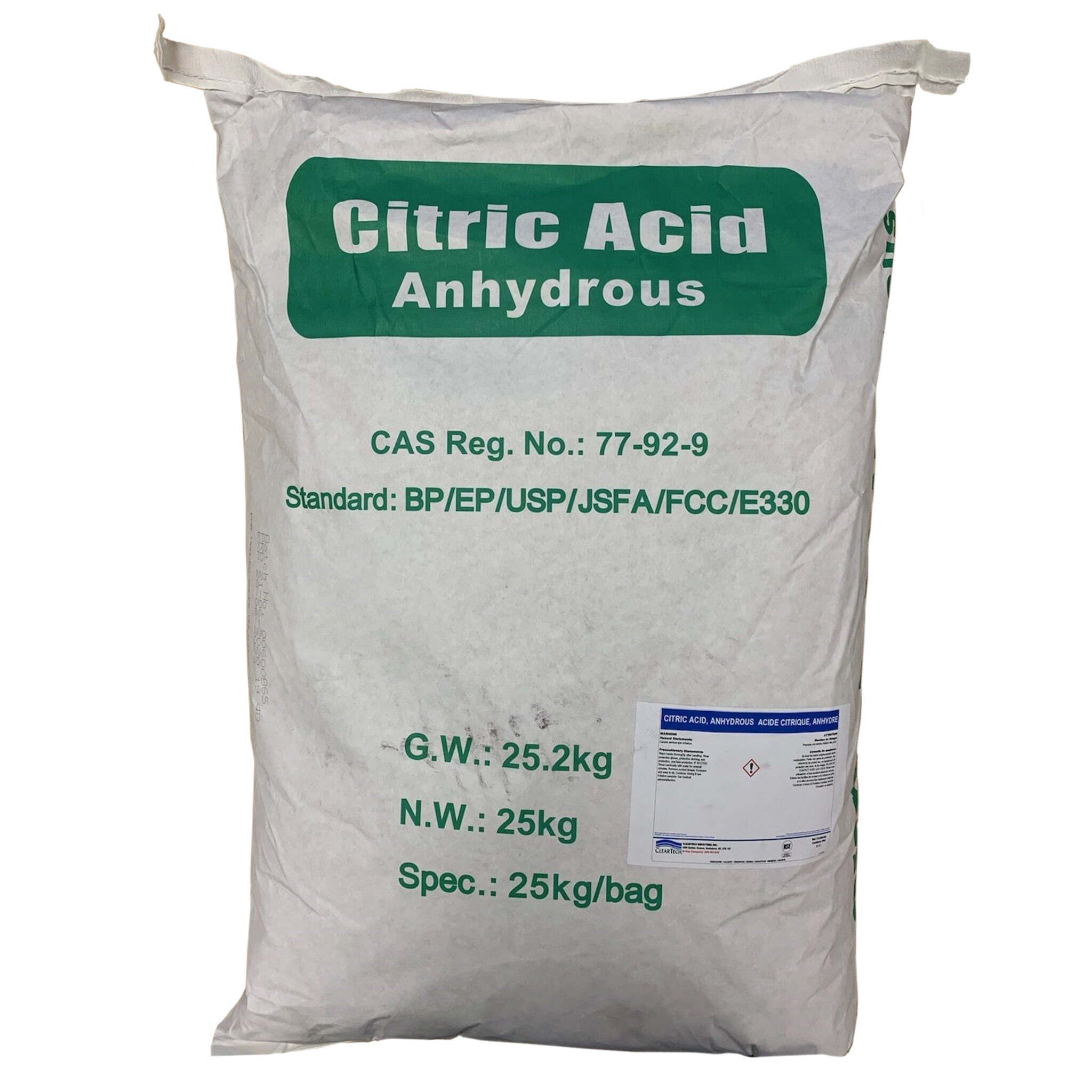 Citric Acid | Fine Grain | 25 Kg Bag Water Treatment Chemicals - Cleanflow