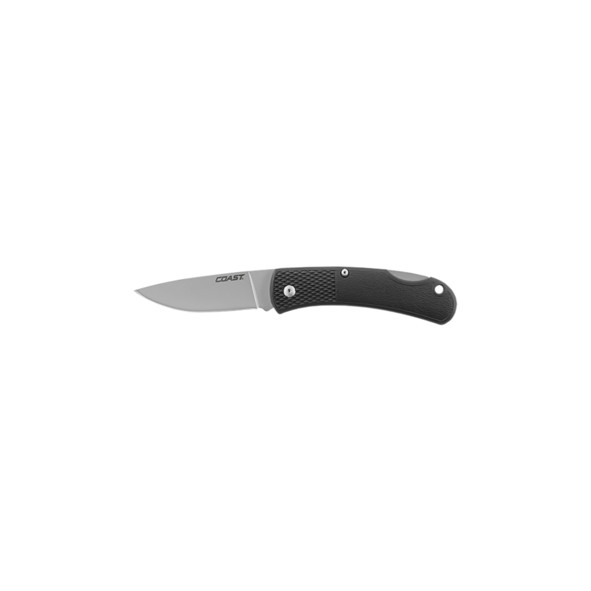 Coast® BX213 Lockback Folding Utility Knife - 2.5in Stainless Steel Blade, Lightweight, Durable, with Fiberglass-Filled Nylon Handle, Compact