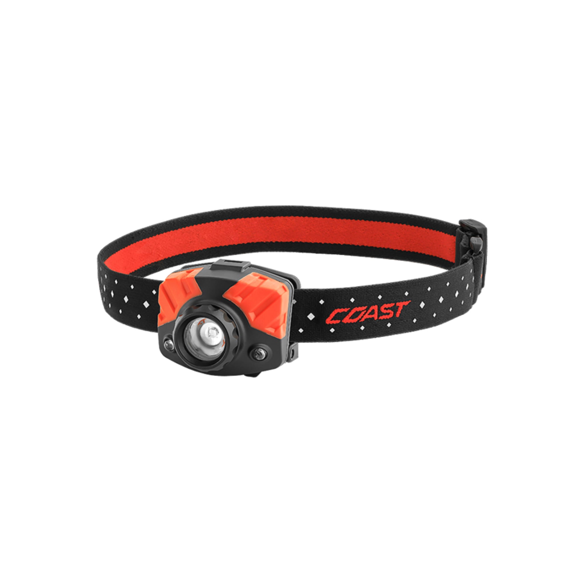 Coast® FL75 Dual Color Pure Beam Focusing LED Headlamp - 435 Lumens, 143M Beam, Night Vision, Weatherproof, Impact-Resistant, Reflective Strap