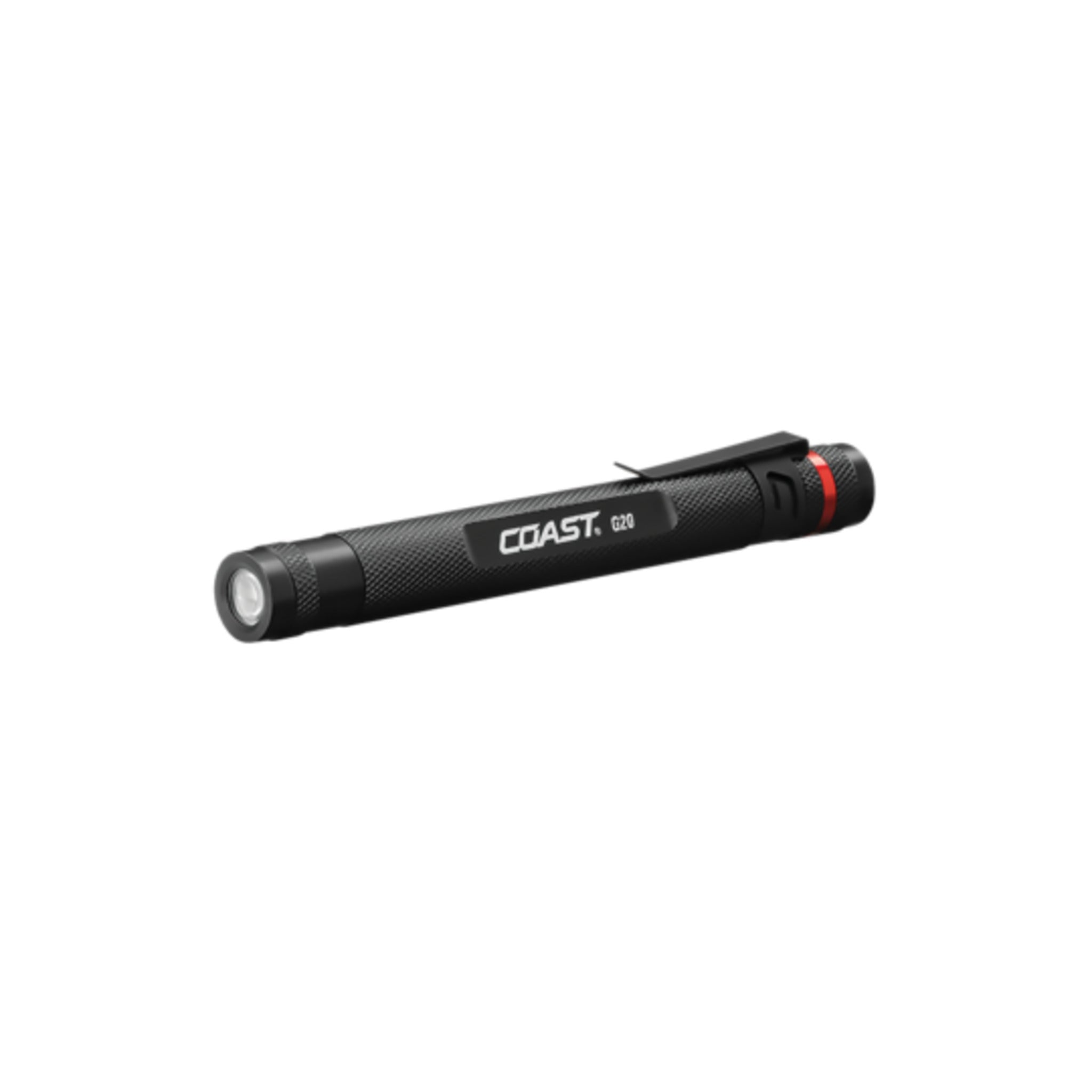 Coast® G20 Inspection Beam Penlight - 21M Beam, 11-Hour Runtime, IP54 Weatherproof, Dual Power, Durable Aluminum, Steel Pocket Clip, Lightweight