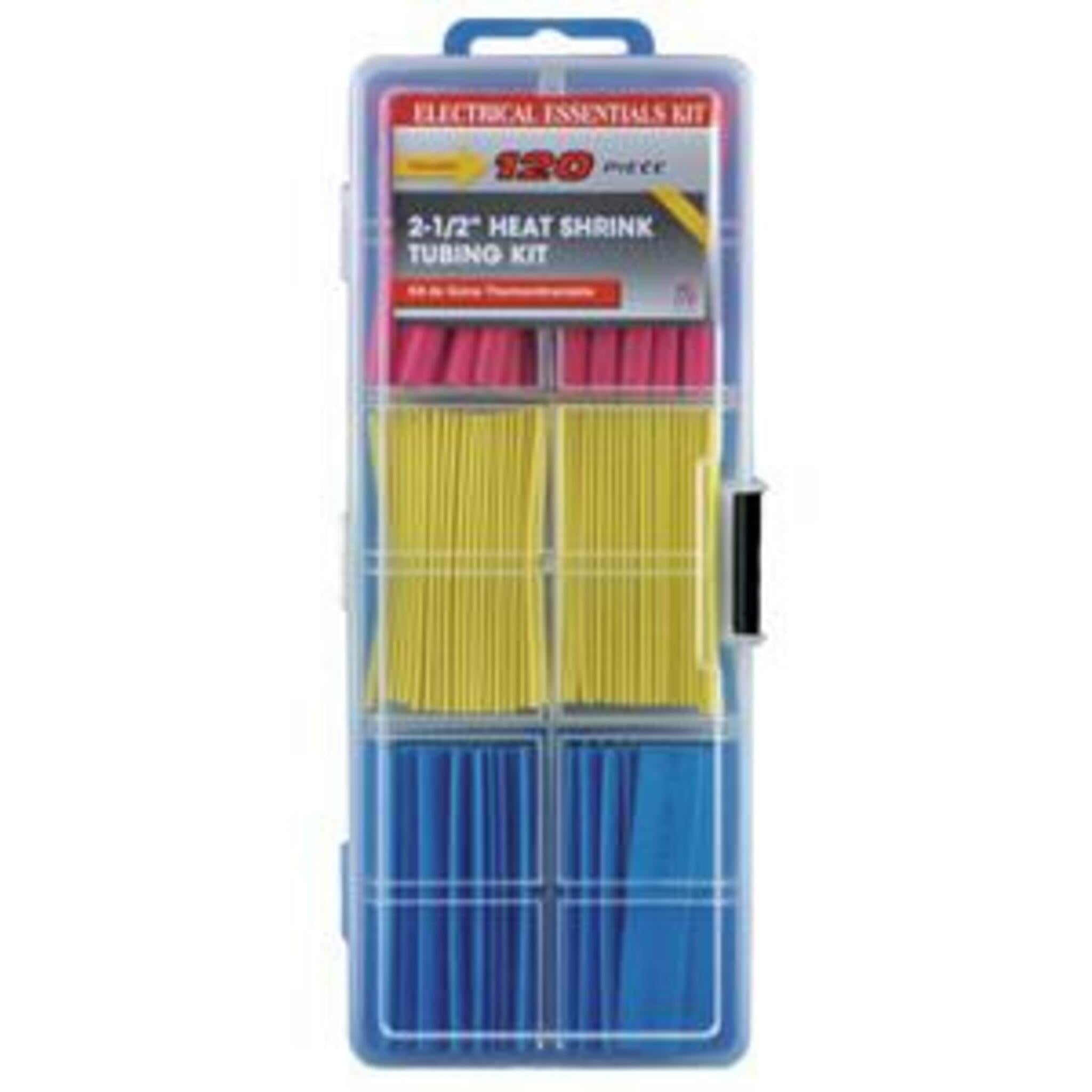 Coloured Heat Shrink Tubing Assortment - 120 Piece Maintenance Supplies - Cleanflow