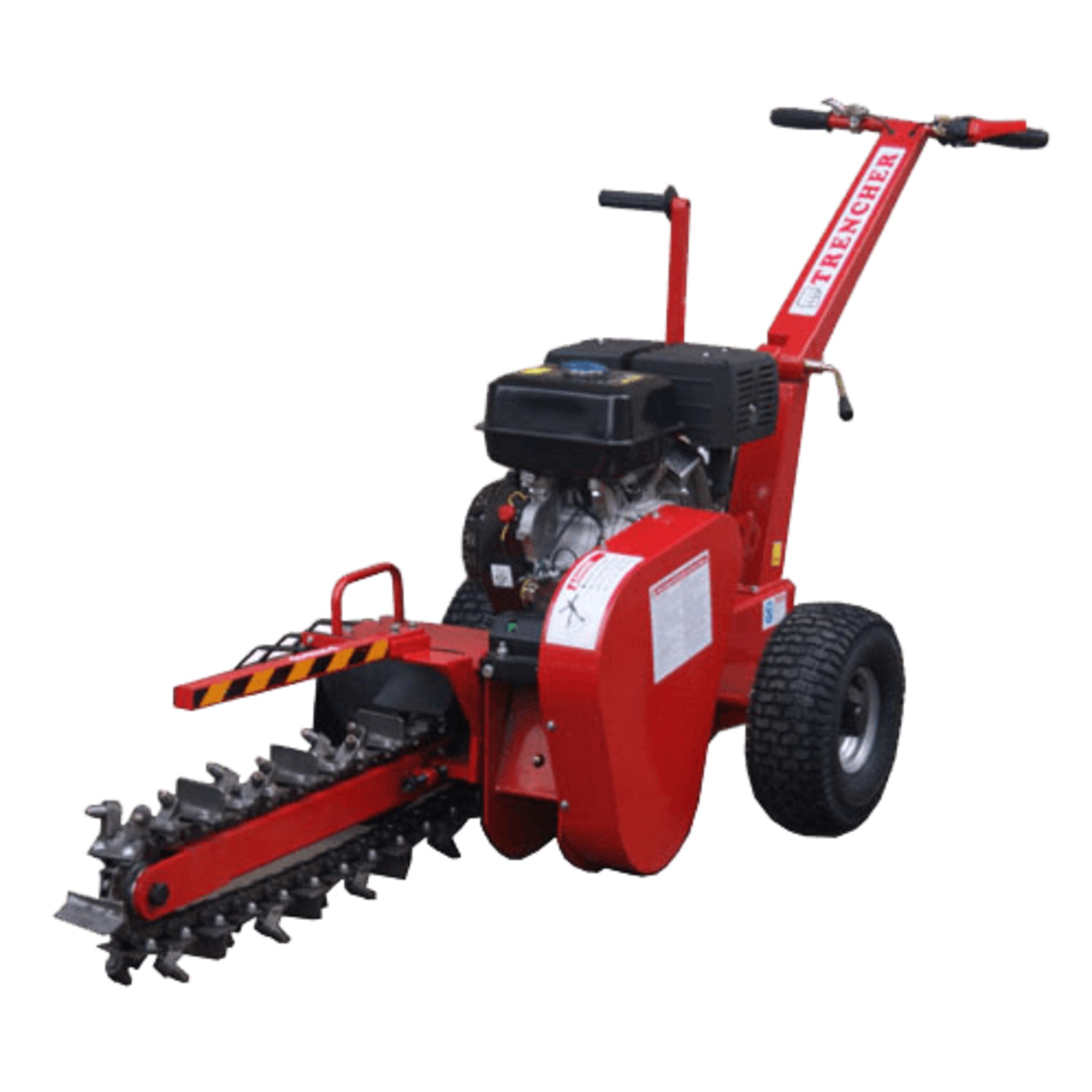 REX 15 HP Trencher with Adjustable Trenching Depth - 4" Wide Trenches, Hardened Teeth, Ergonomic Handle for Efficient Cable and Irrigation Jobs