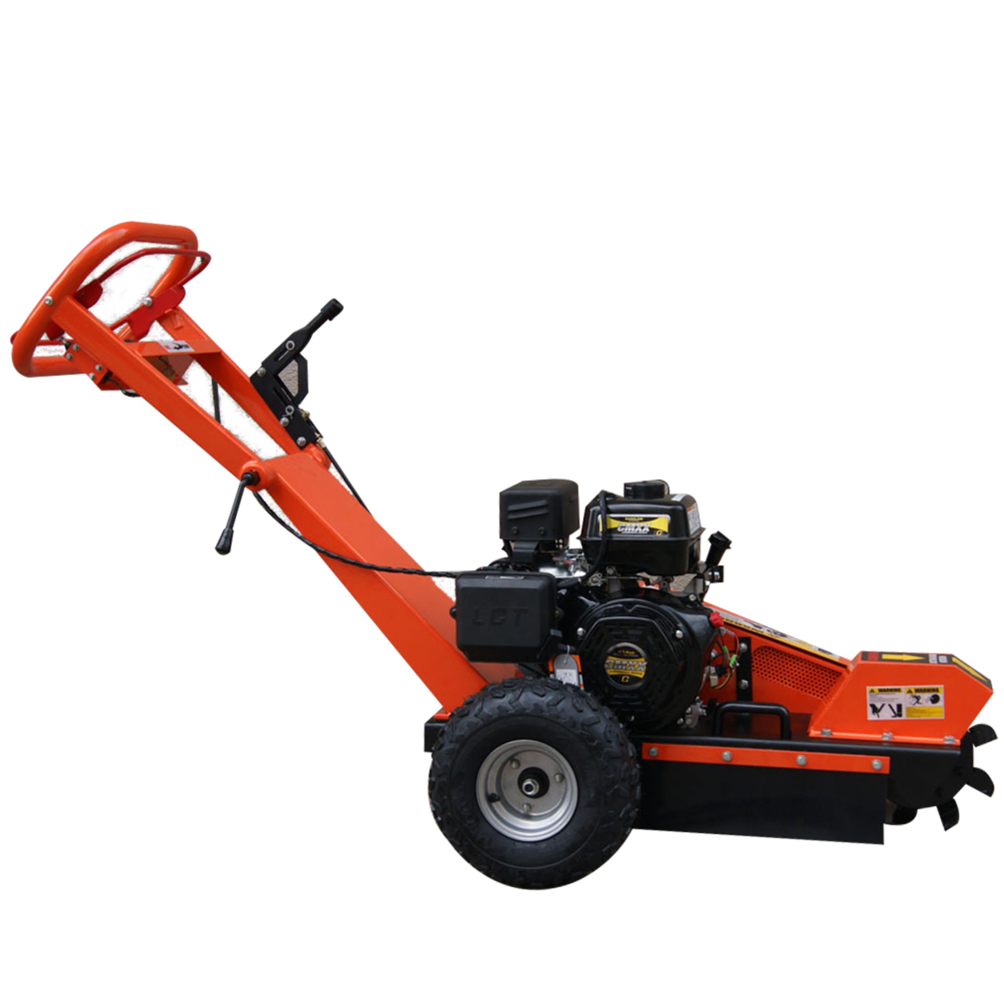 REX 15 HP Stump Grinder with 12-Inch Cutting Wheel - Powerful 4-Stroke Engine, Ergonomic Handle, Lightweight Design for Precision Stump Removal