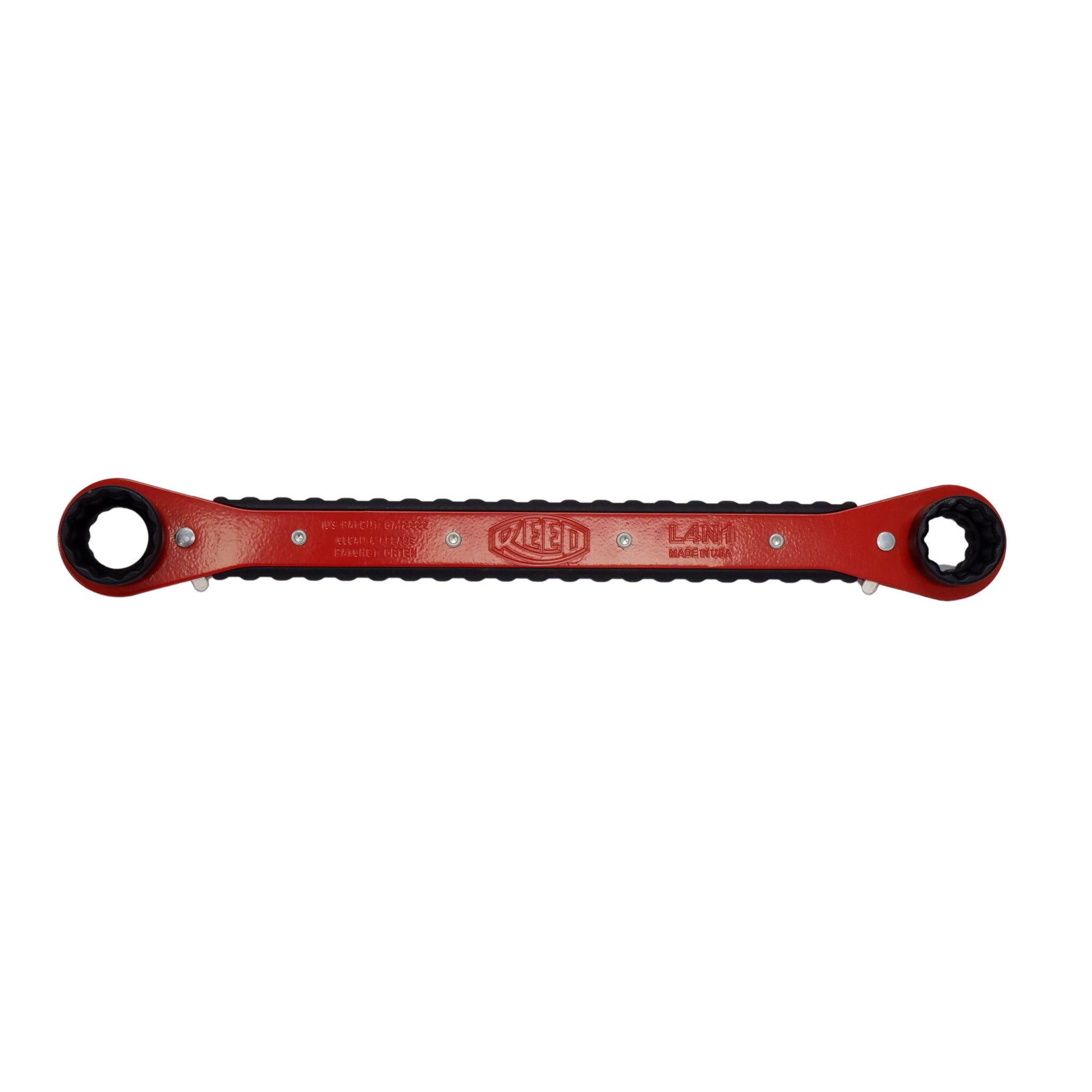 Reed L4N1 Thru-Bolt 4-in-1 Ratchet Wrench | 1-1/4", 1-1/8", 1-1/16", 15/16" Sockets | Made in USA | Multi-Purpose for Water, Gas & Mechanical Jobs