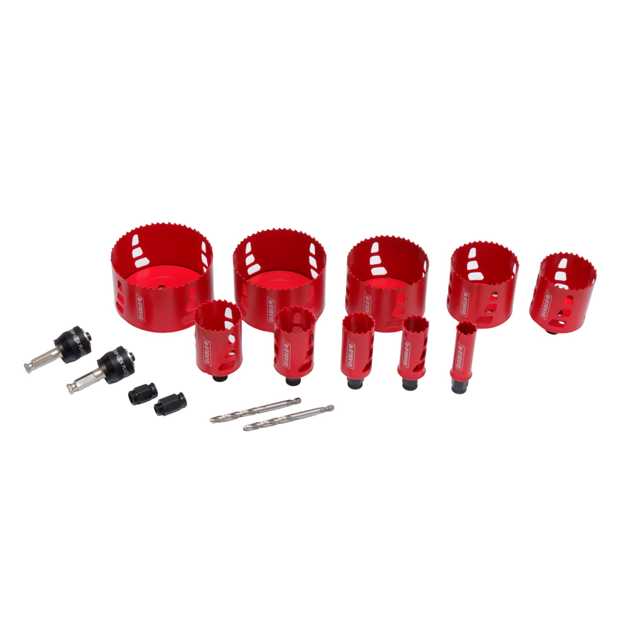 Diablo DHS16SEL 16-Piece Electrician's Bi-Metal Hole Saw Set with SnapLock PLUS Mandrels, Pilot Bits, Adaptors for Efficient Drilling and Precision