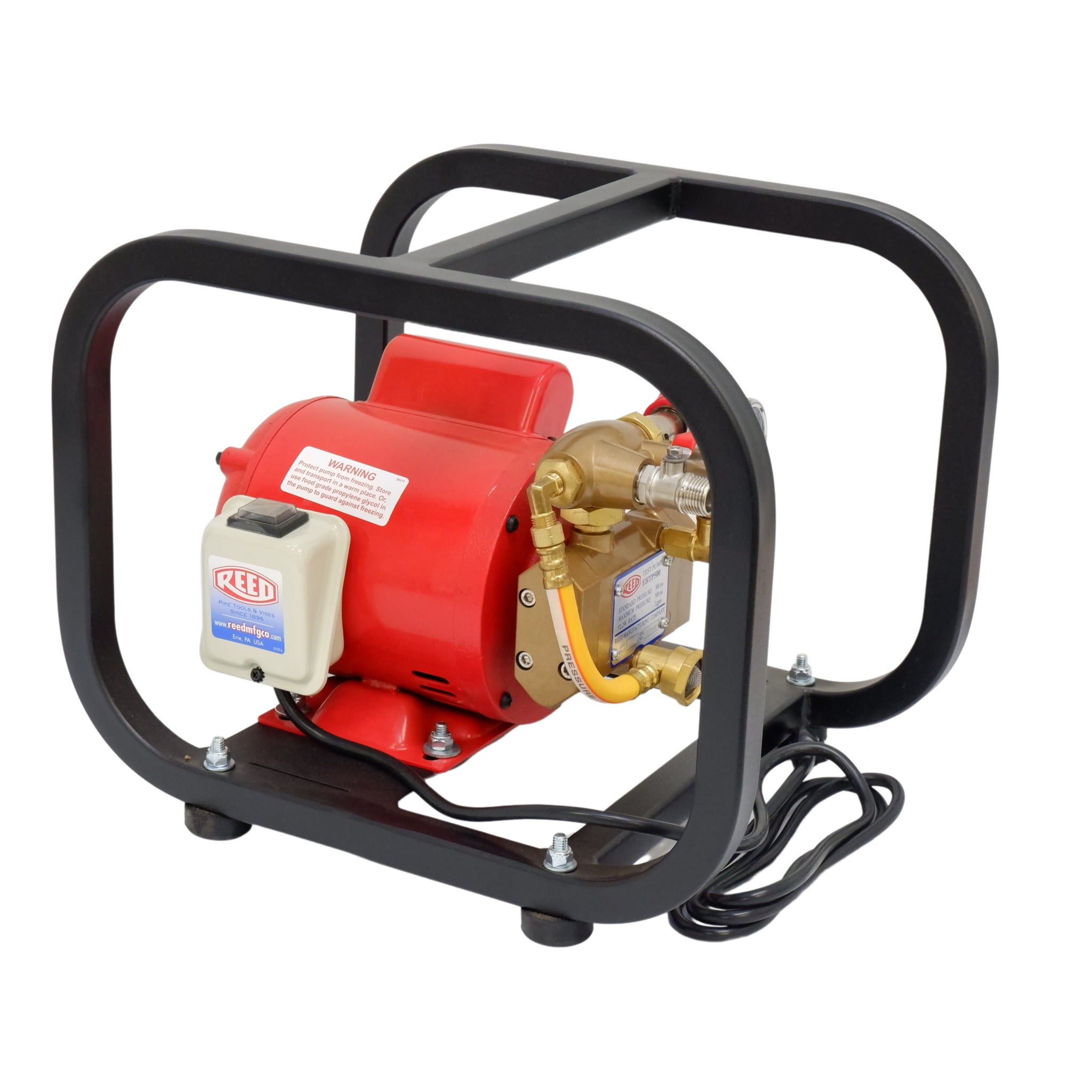 Reed EHTP500C Electric Hydrostatic Test Pump with Cage | Adjustable Pressure, Stainless Steel Piston, Durable Cage, Ideal for All Water Testing